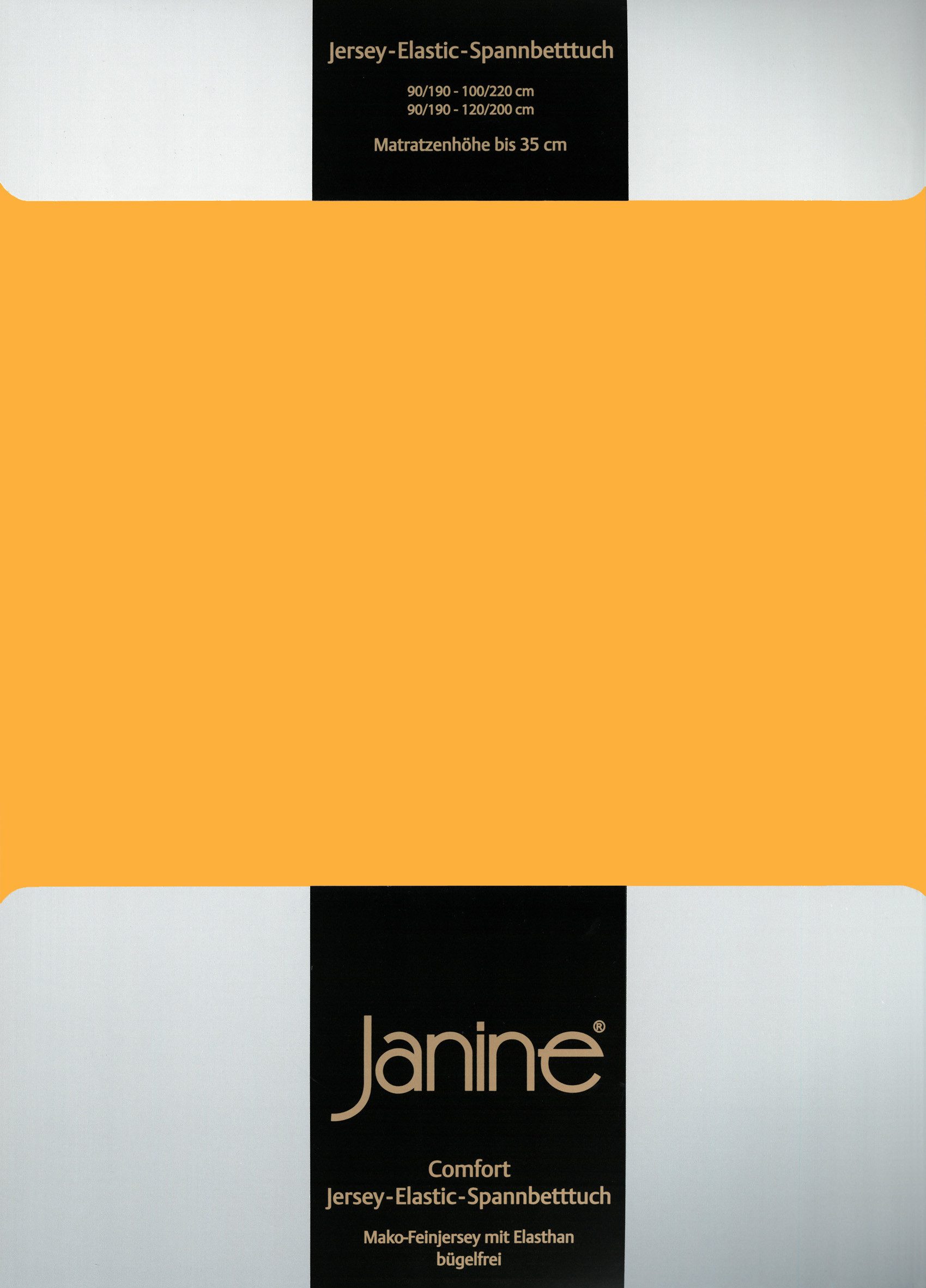 Janine Spannbettlaken ELASTIC 5002 Jersey Bettlaken mit Elasthan, 190 g/m², Jersey-Elasthan, Gummizug: rundum, (1 Stück), für Matratzen bis 35 cm Höhe, 95% Baum – Bild 4 von 5