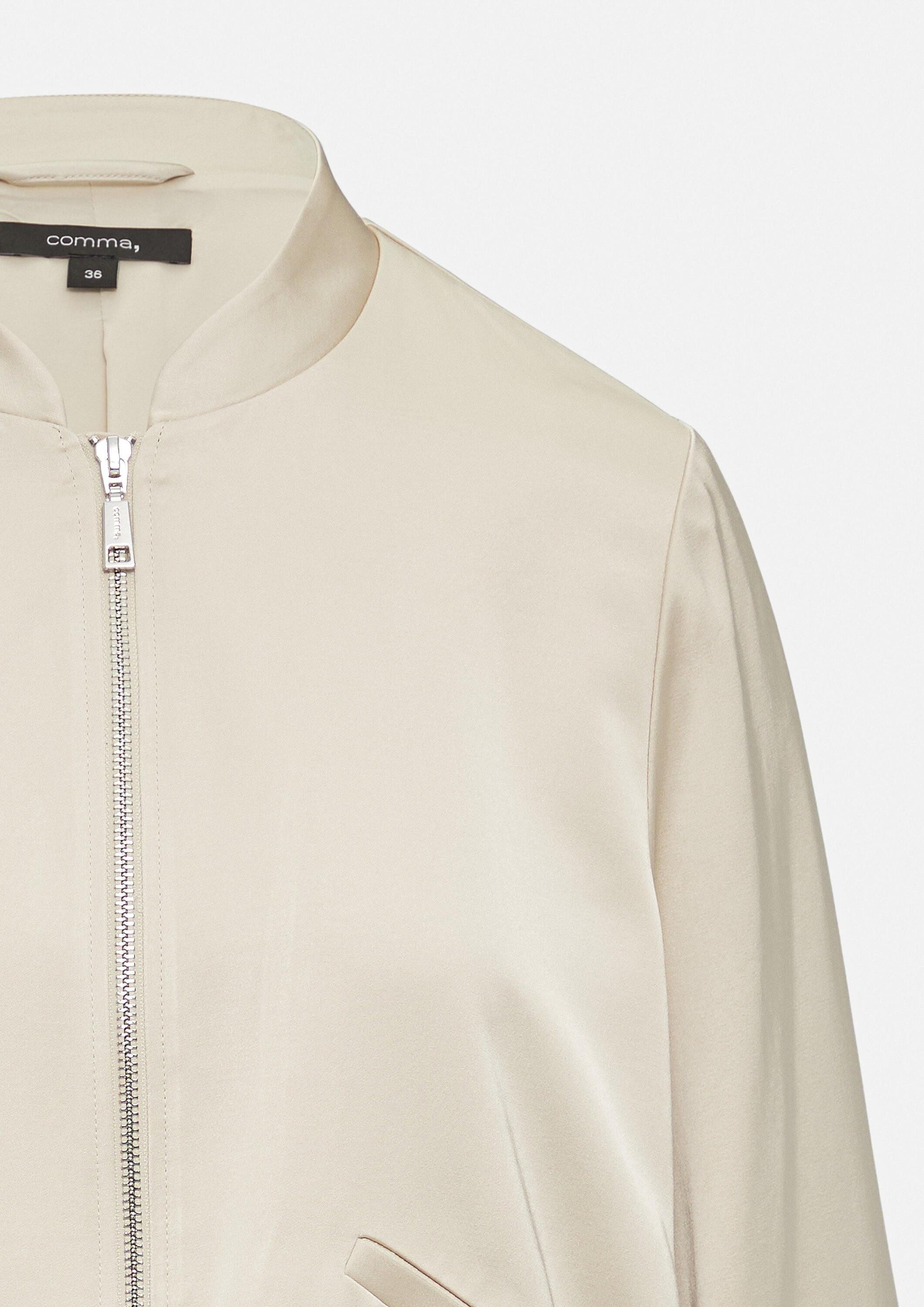 comma Funktionsjacke Indoor-Jacke Blouson aus Satin