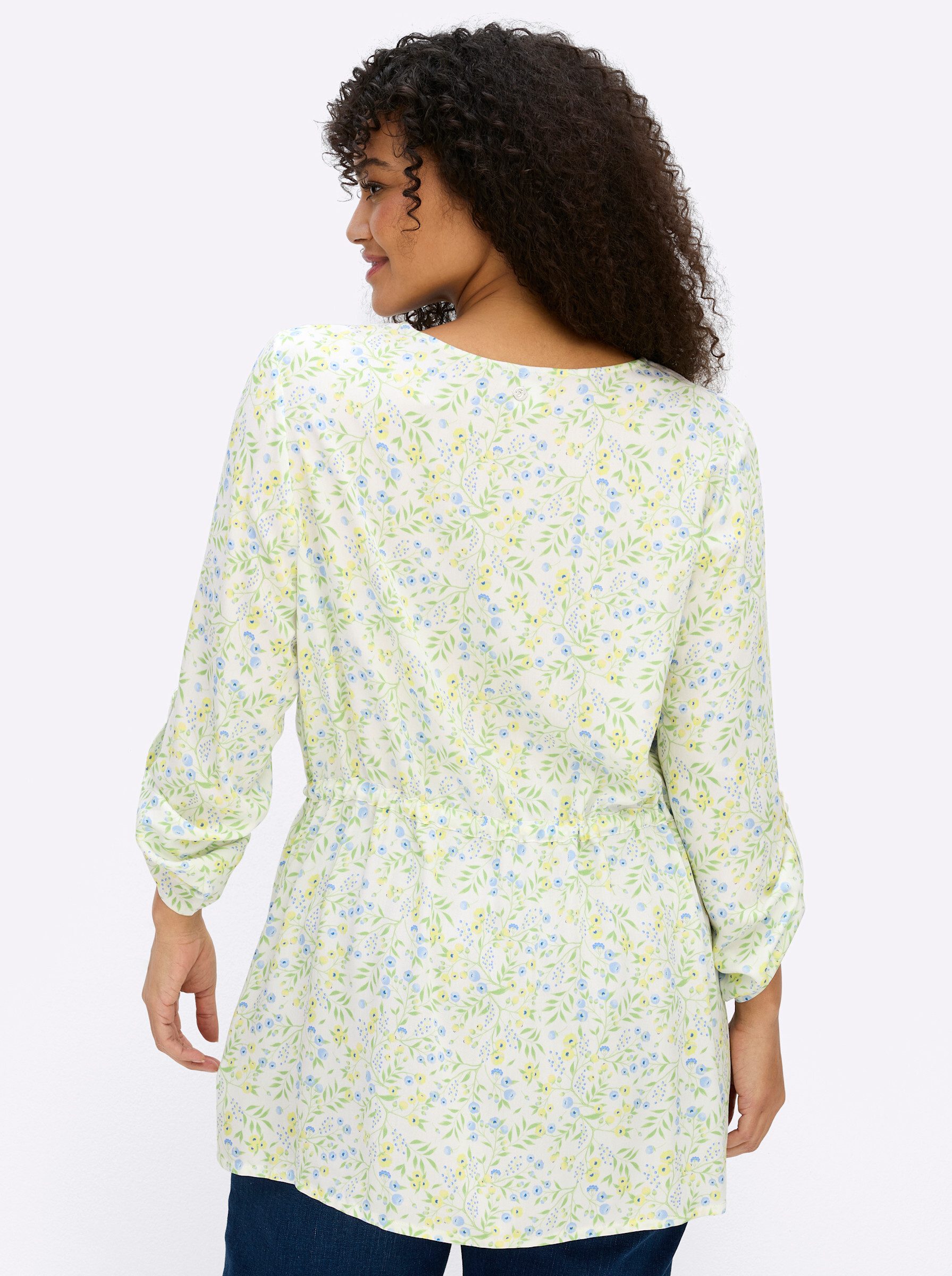 Sheego Klassische Bluse Tunika Langarm