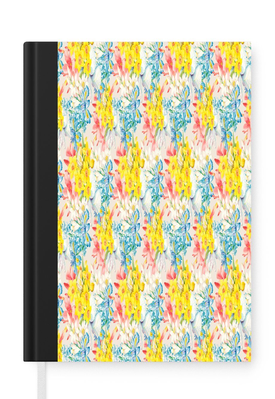 MuchoWow Notizbuch Blumen - Farben - Pastell, Journal, Merkzettel, Tagebuch, Notizheft, A5, 98 Seiten, Haushaltsbuch