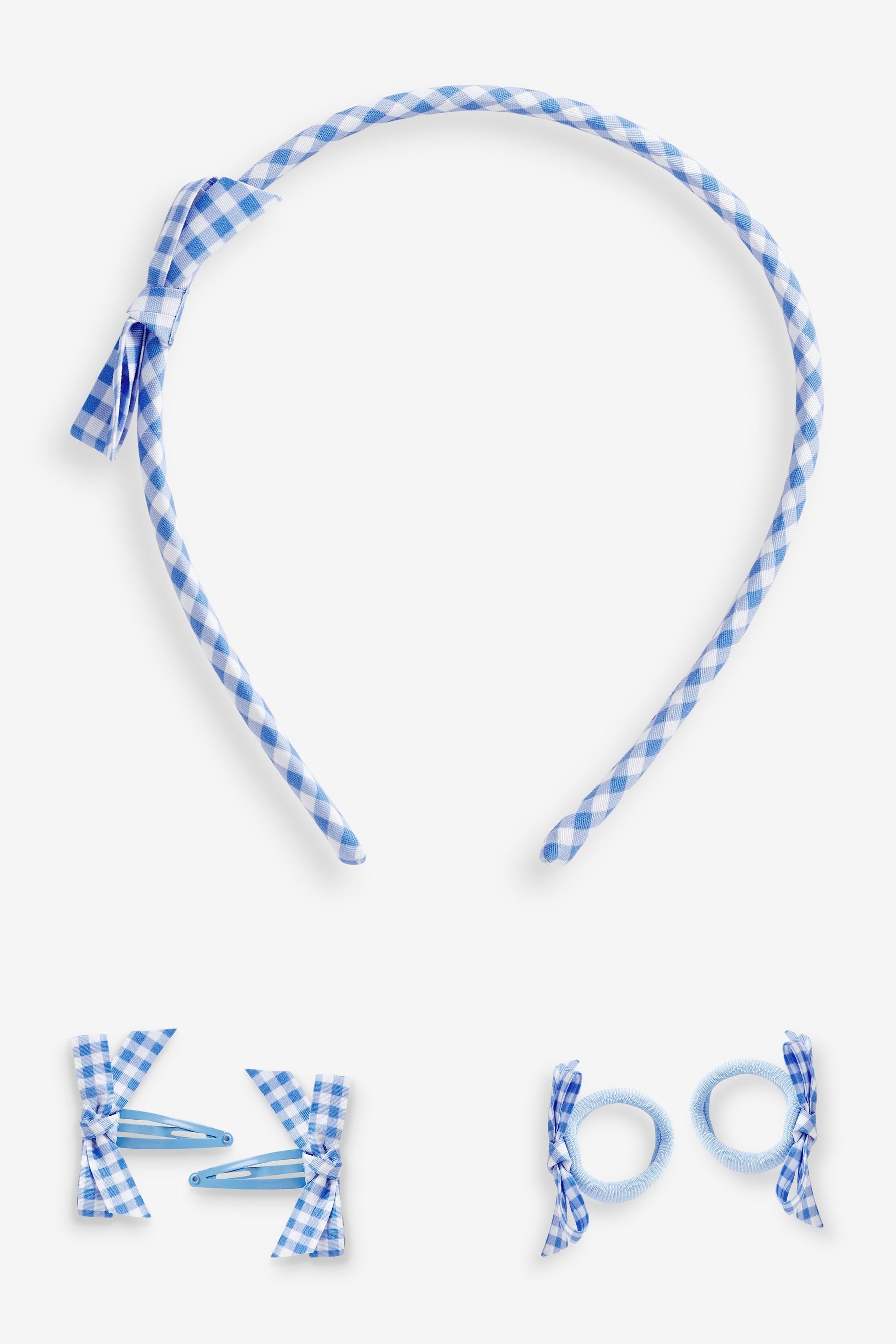 Next Haarstyling-Set Haar-Set mit Vichykaros Light Blue