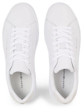 Tommy Hilfiger TH COURT LEATHER Sneaker mit seitlichem Logoschriftzug, Freizeitschuh, Halbschuh, Schnürschuh