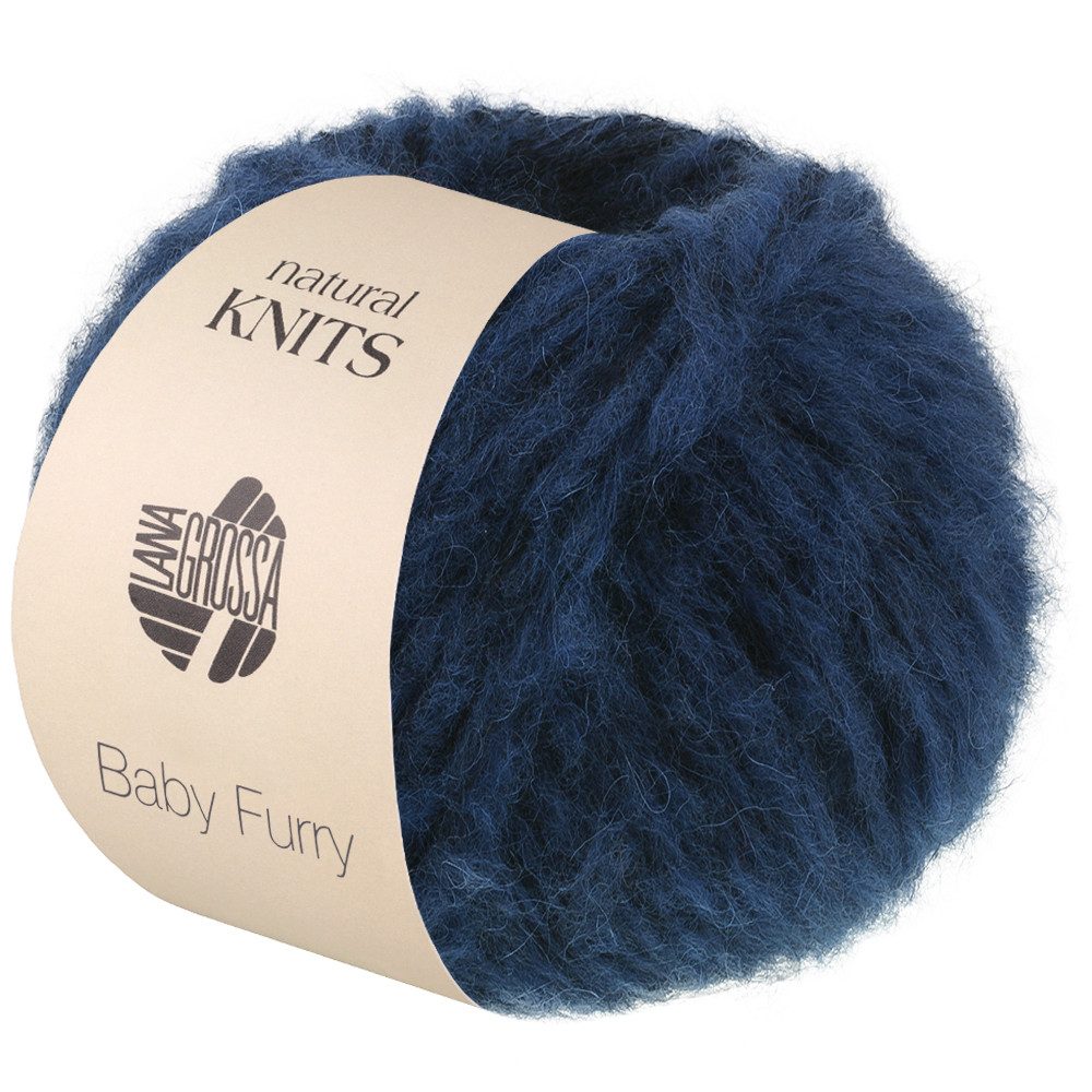 LANA GROSSA BABY FURRY Flauschiges Effektgarn aus Alpaka, Baumwolle & Merino Häkelwolle, 100 m (Voluminöse Struktur mit angenehm leichtem Tragegefühl, Nadelstärke 6–7 mm für markante, sichtbare Maschen), 50 g