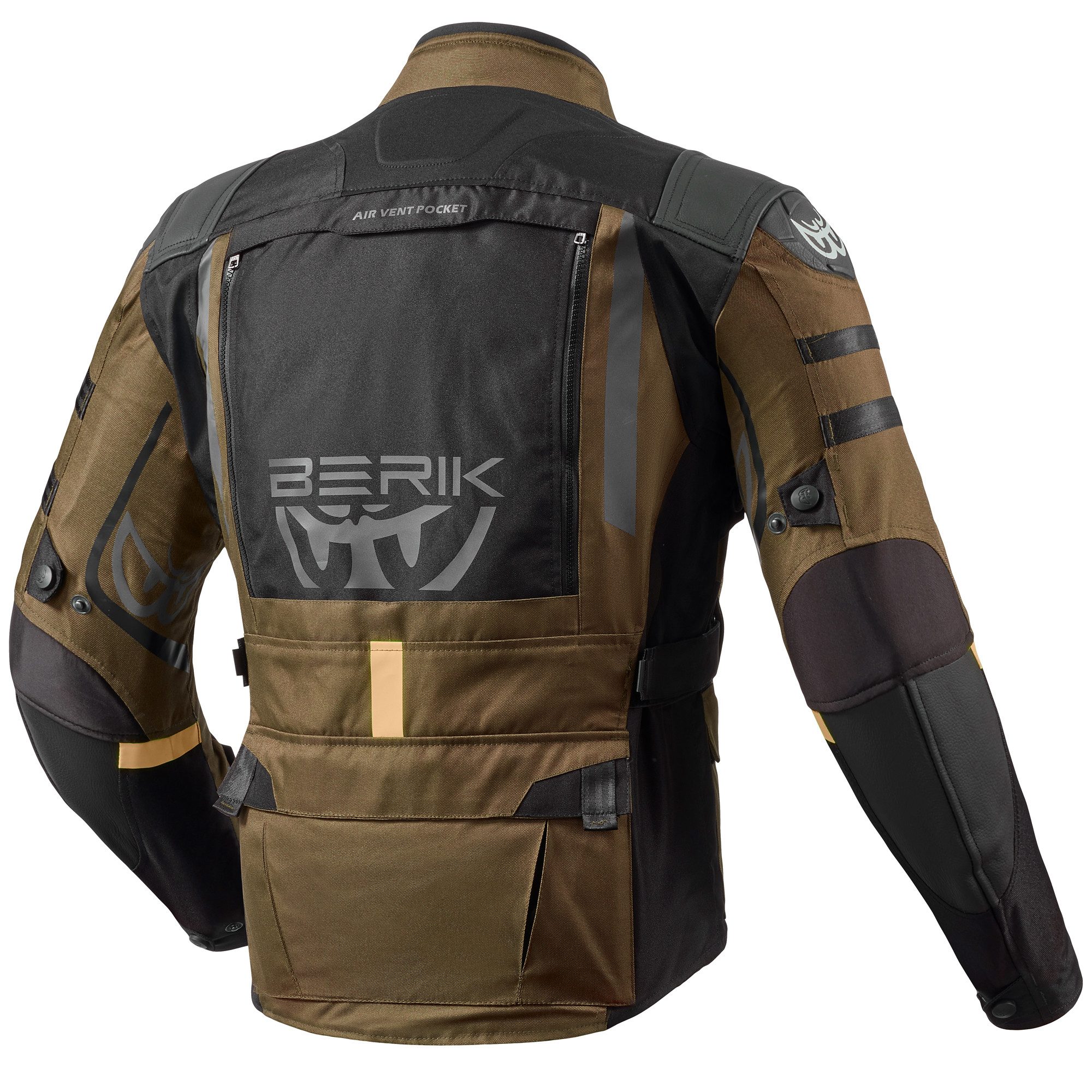 Berik Motorradjacke Absolute Zero RX wasserdichte Motorrad Textiljacke Verbindungsreißverschluss,Ellenbogenprotektoren enthalten,Schulte