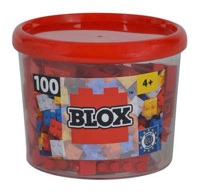 SIMBA Spielbausteine Simba Konstruktionsspielzeug Blox 100 Teile 4er rot 104114111