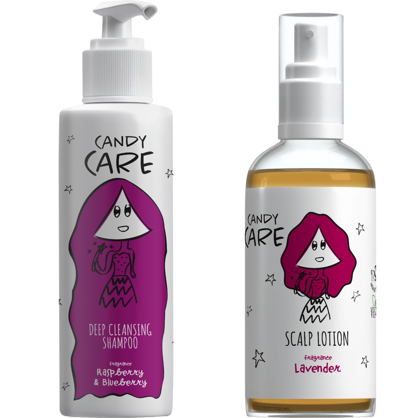Dusy Professional Haarshampoo Candy Care Deep Cleansing Shampoo 300 ml + Scalp Lotion 100 ml