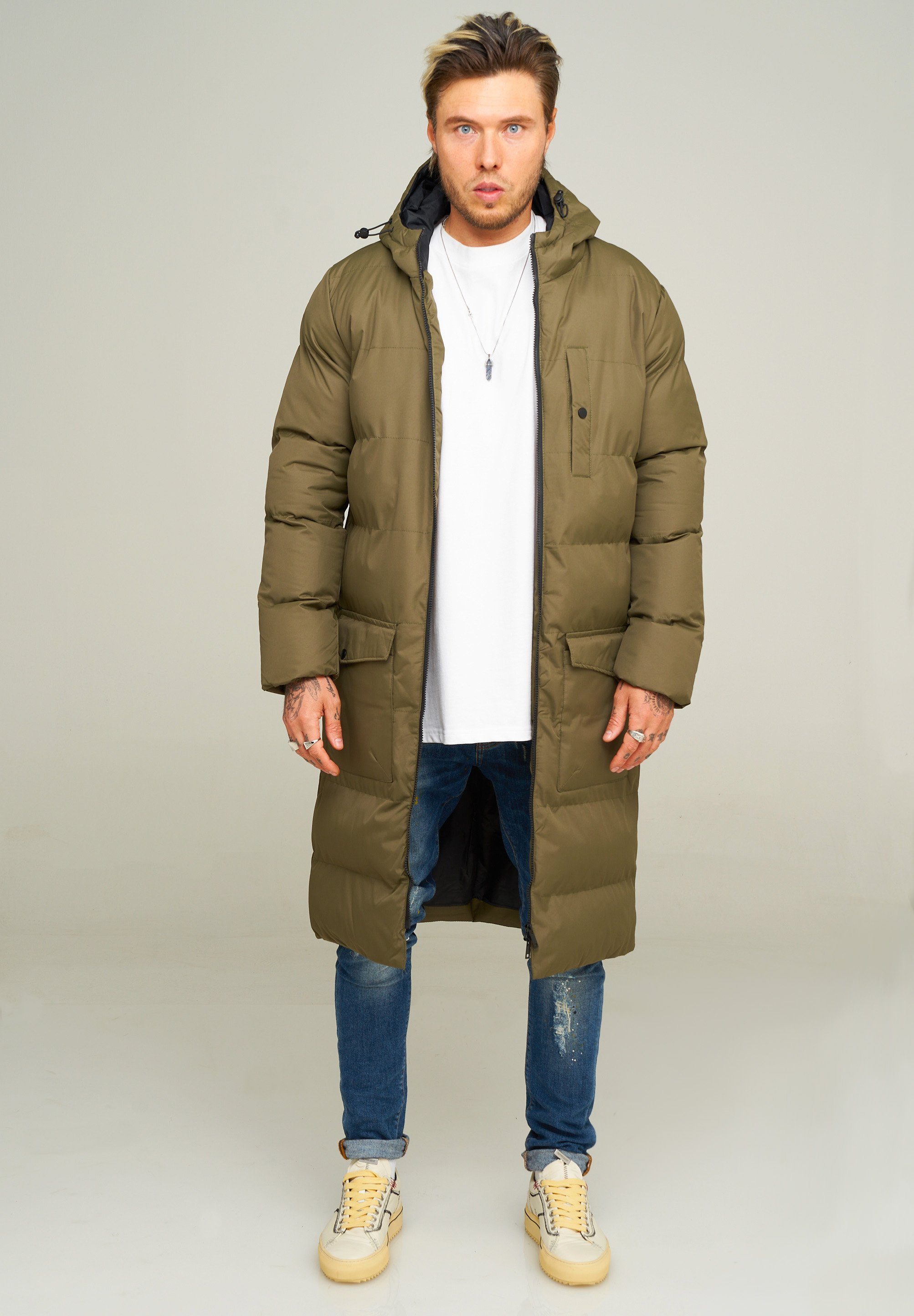 behype Parka LONGLINE PUFFER PARKA mit Kapuze