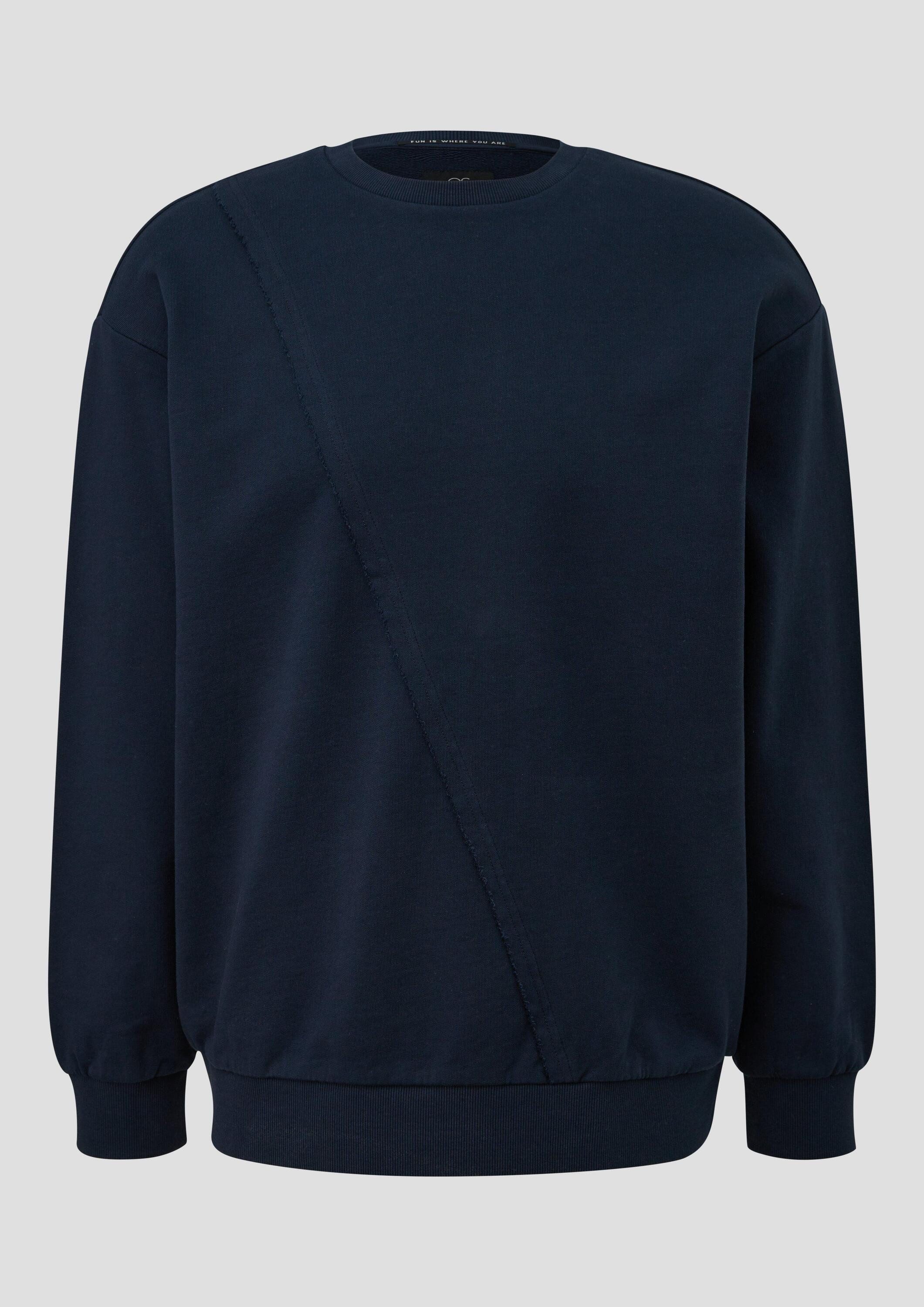 QS Sweatshirt Sweatshirt Sweatshirt mit asymmetrischer Teilungsnaht