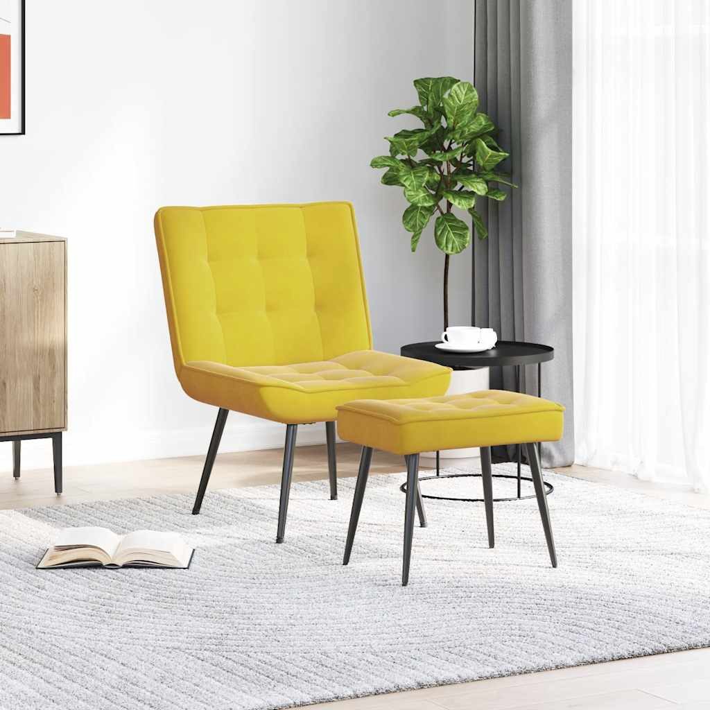 vidaXL Relaxsessel Relaxsessel mit Hocker Gelb günstig online kaufen