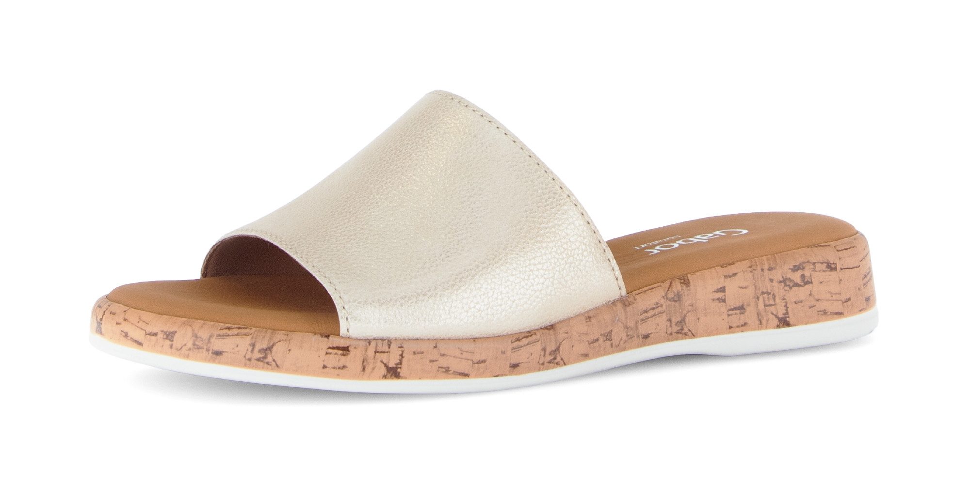 Gabor RHODOS Pantolette, Sommerschuh, Komfortschuh, kleiner Stretcheinsatz, Weite G (weit)