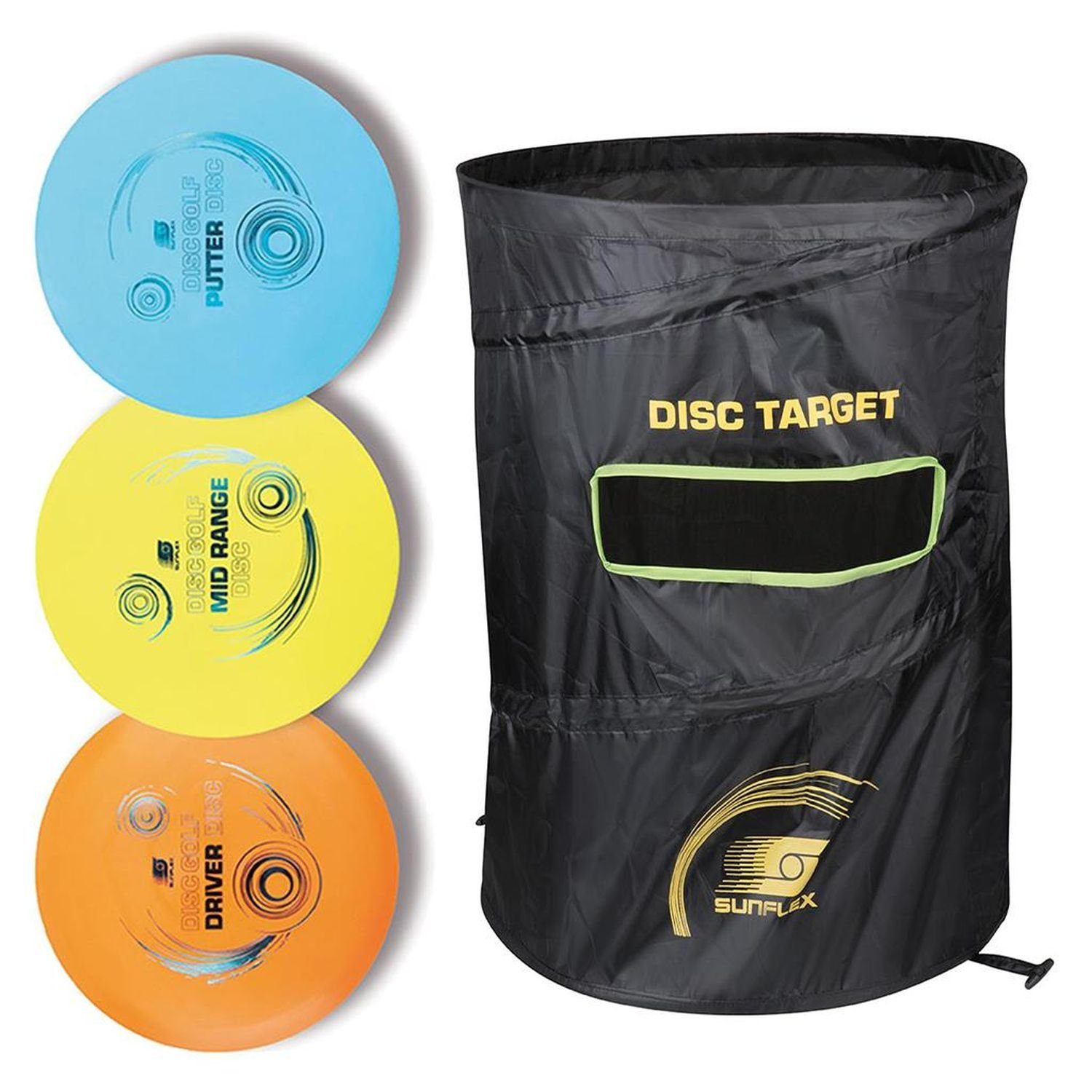 Sunflex Wurfscheibe Disc Golf Wurfscheiben + Target Set