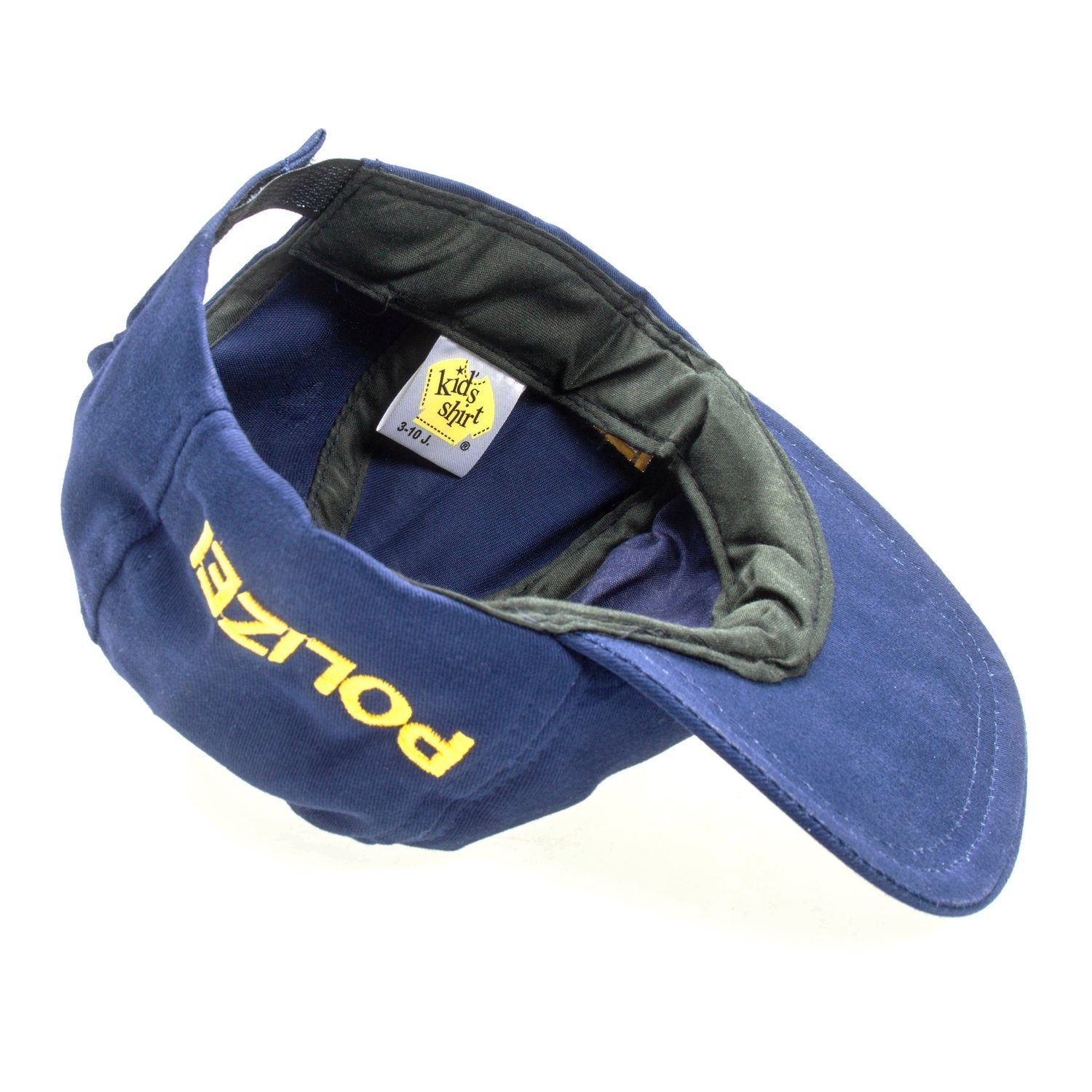 Kid's Shirt Kostüm Basecap Polizei für Kinder, Klettverschluss, 47-61 cm