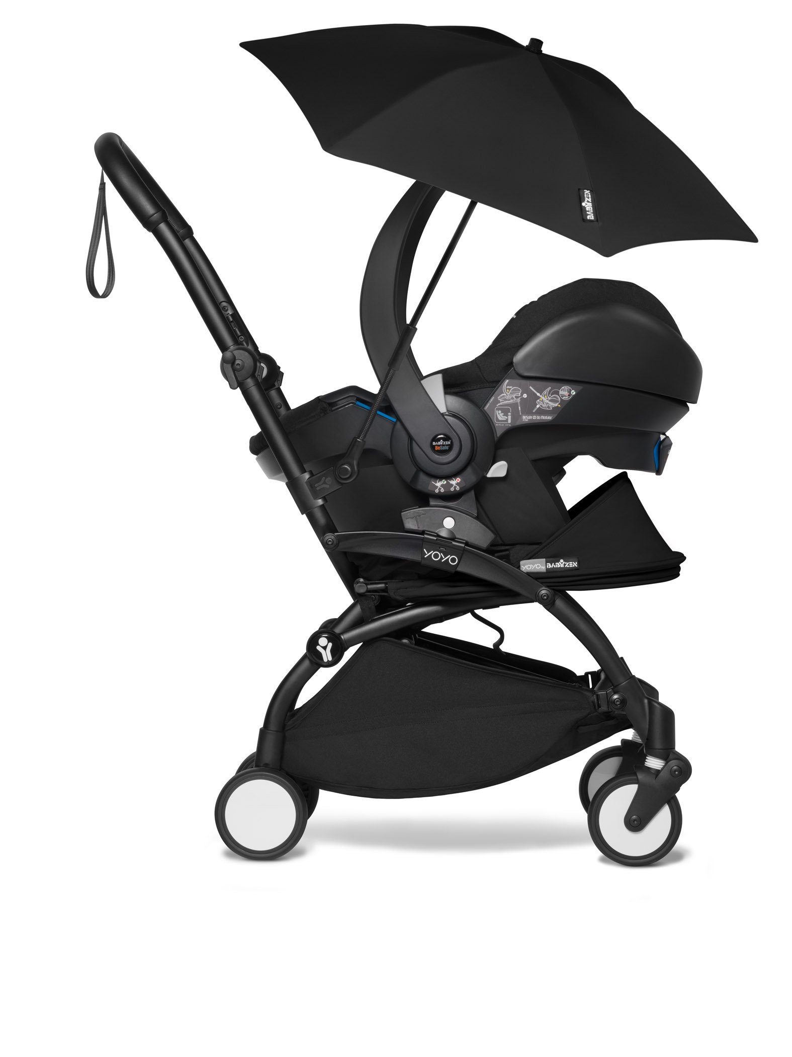 BABYZEN Kinderwagenschirm Sonnenschirm / das Gestell YOYO Regenschirm für Black