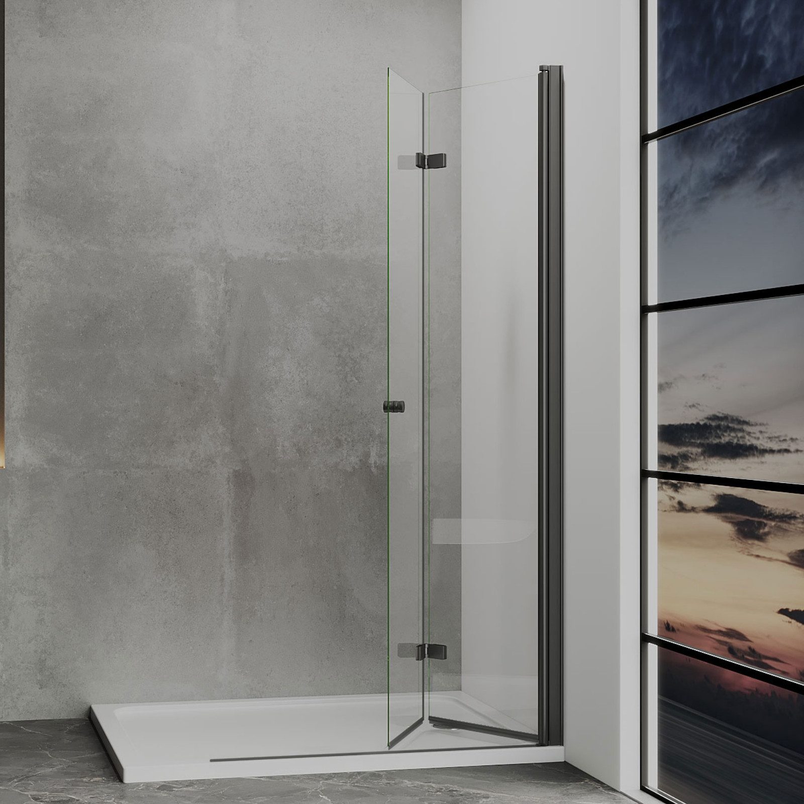 IMPTS Duschwand Walk in Duschwand Faltbar, günstig online kaufen