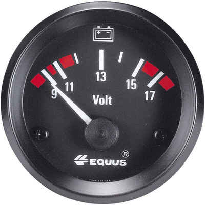 EQUUS Werkzeugset Equus 842060 Kfz Einbauinstrument Voltmeter Messbereich 9 - 17 V Stand