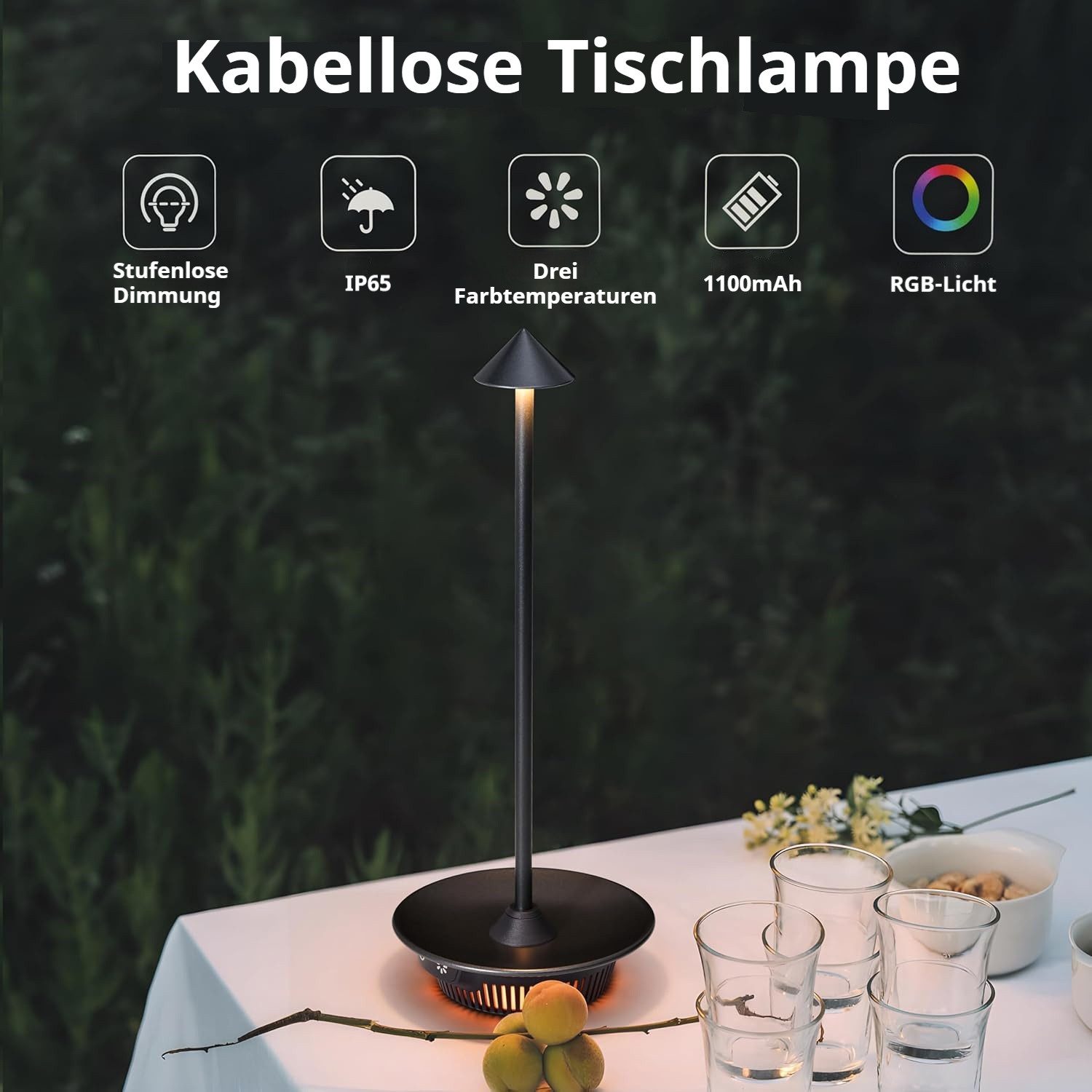BlingBin LED Nachttischlampe LED Tischleuchte Kabellos günstig online kaufen