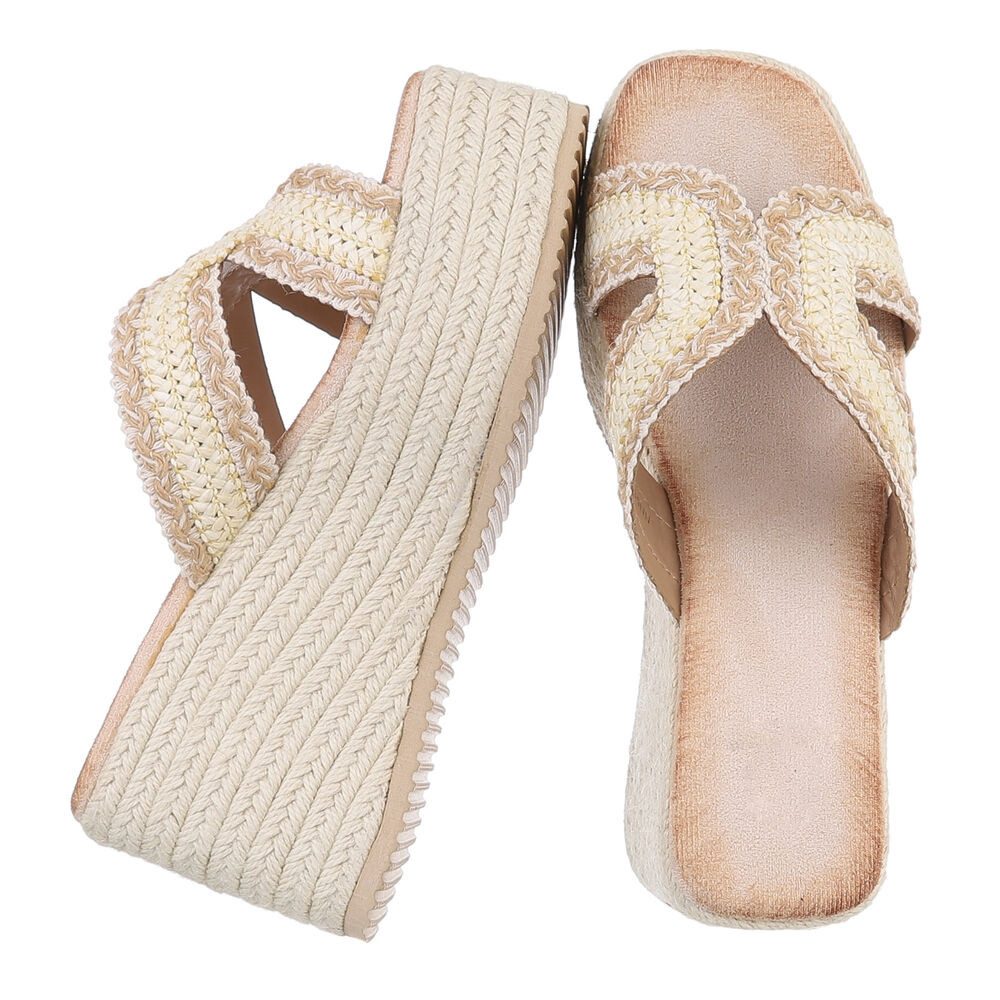 Ital-Design Stilvolle Wedge-Sandalen in Beige für günstig online kaufen