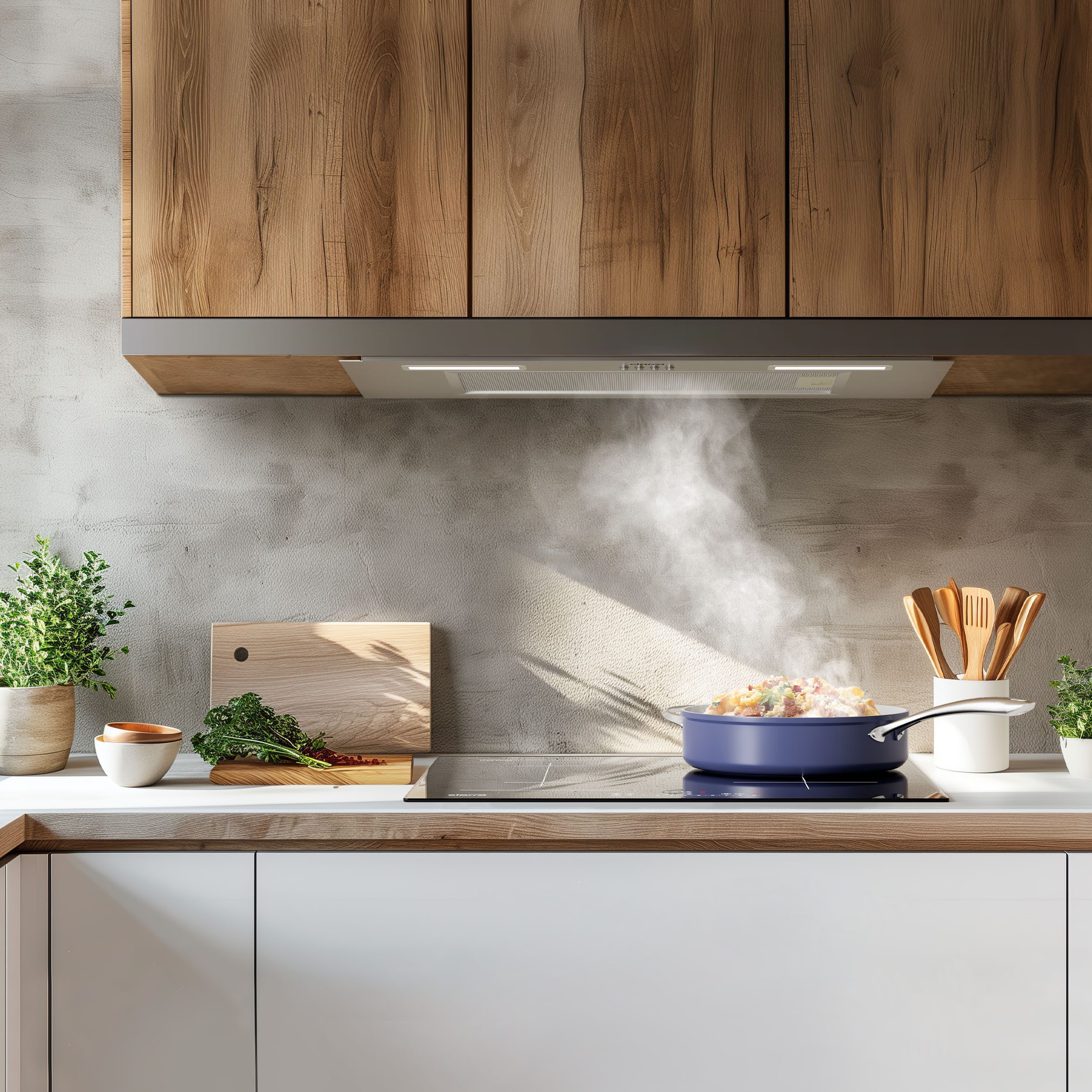 CIARRA Unterbauhaube 60 cm A+++ 650 m³/h Einbauhaube leise Abluft & Umluft LED VM6926AS 60 cm A+++ 650 m³/h Einbauhaube leise Abluft & Umluft LED VM6926AS, Einbau-Dunstabzugshaube aus Edelstahl für Küchenschrank Touch Control