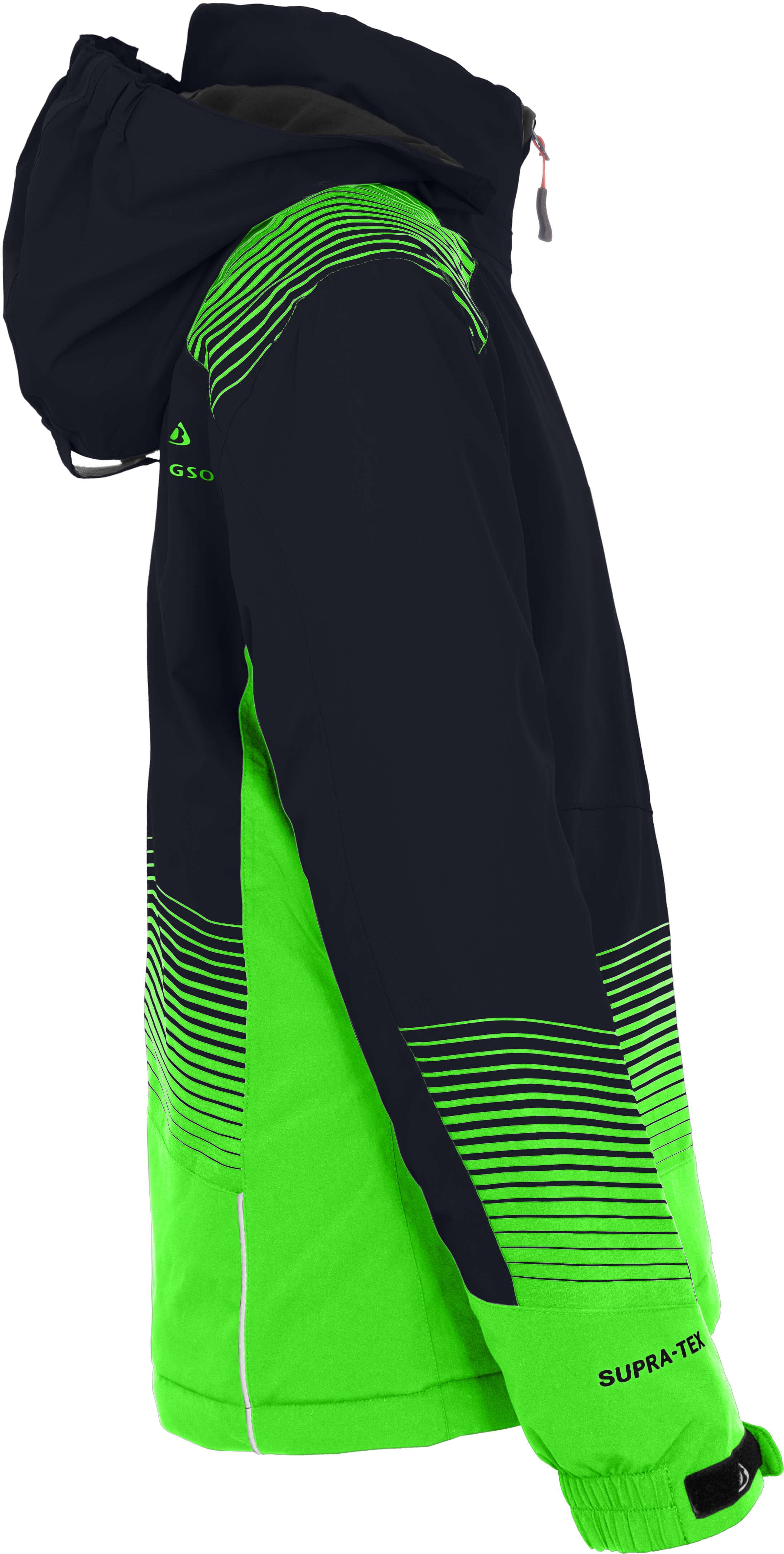 Bergson Skijacke VEIKO Kinder Skijacke, warm, funktional und stylisch, Normalgrößen, Nacht b