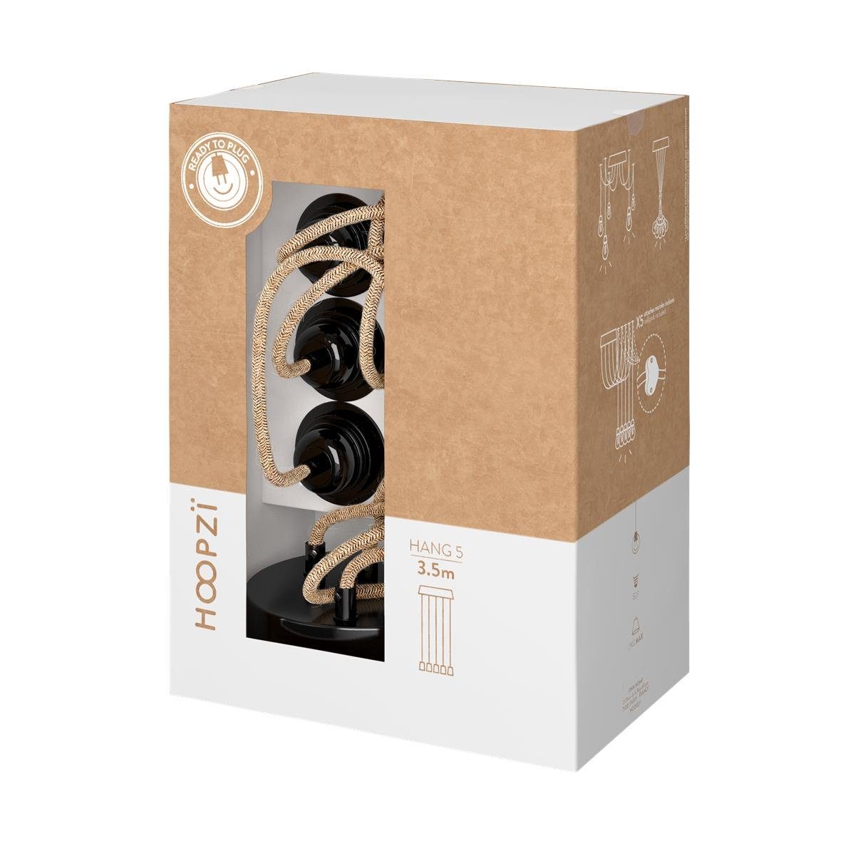 Hoopzi Deckenleuchte Hang Pendelleuchte 3,5m Textilkabel 5 X E27 Fassung, o günstig online kaufen