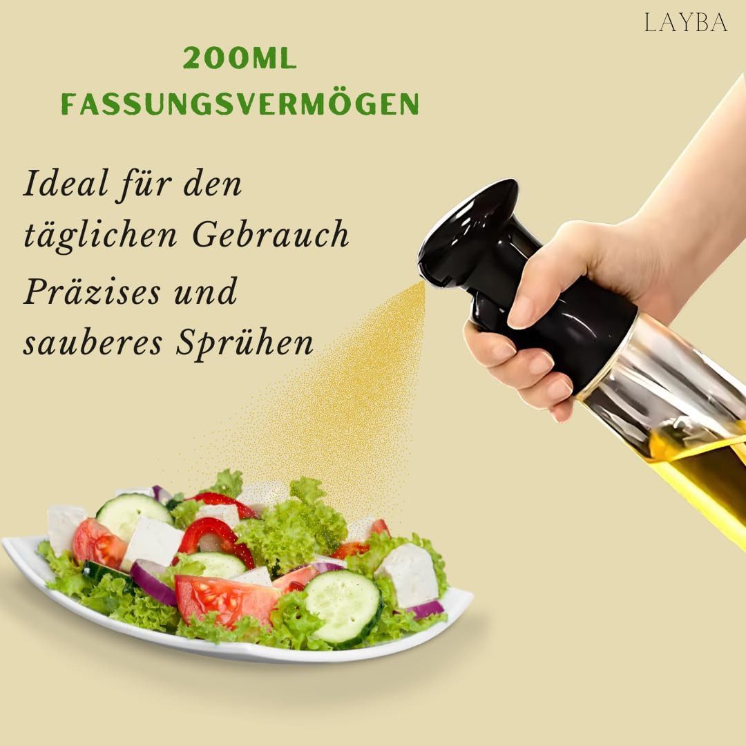 Layba Ölspender LAYBA Ölsprüher 200 ml Schwarz – Bild 2 von 5