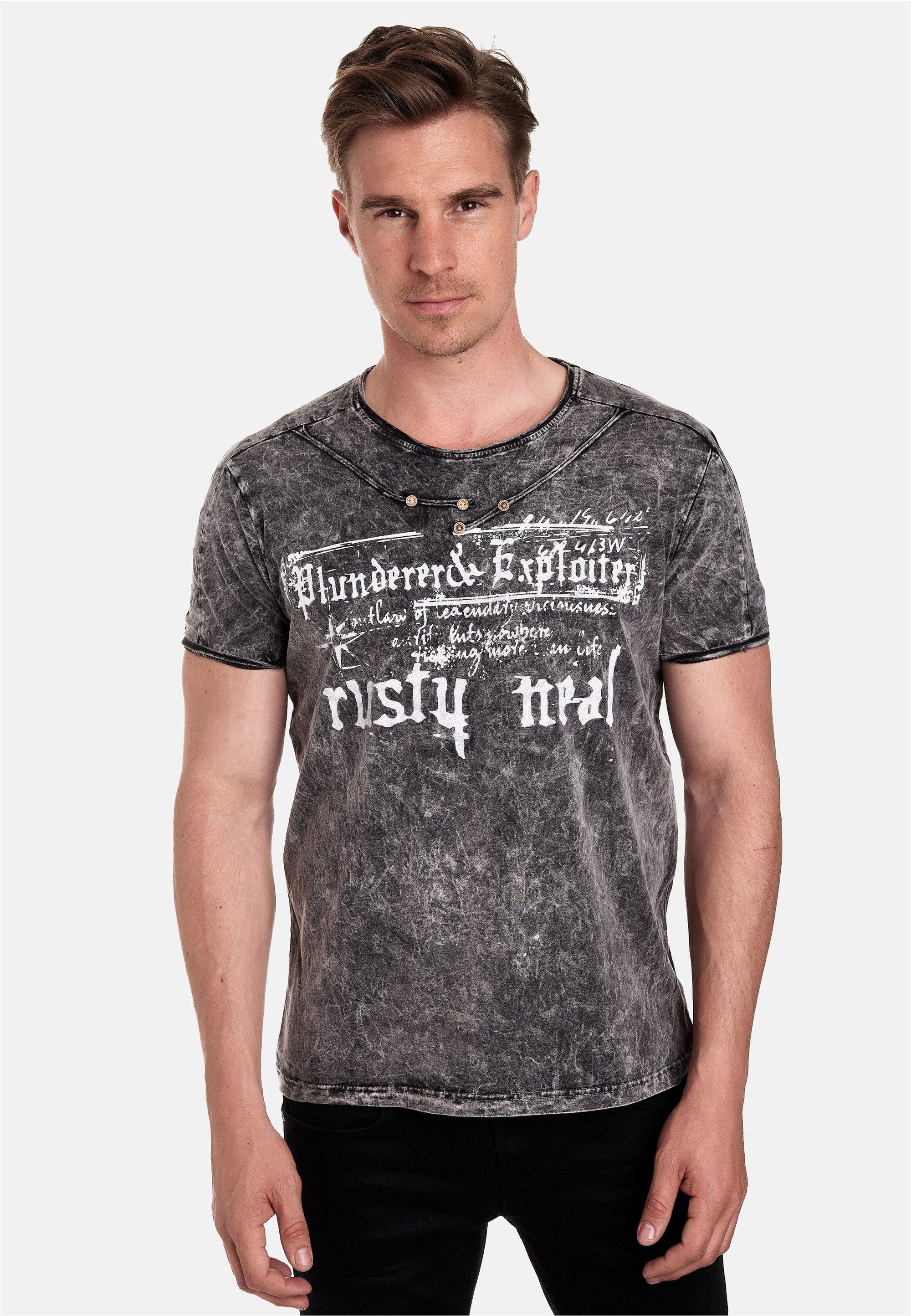 Rusty Neal T-Shirt in melierter Optik