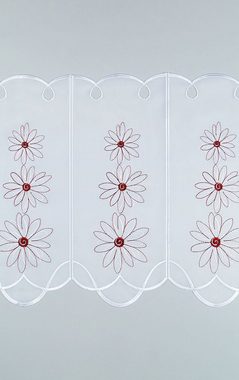 Scheibengardine Blütenzauber, Plauener Spitze®, (1 St), transparent, HxB 40x48.9cm