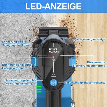 TASVAC Akku-Hand-und Stielstaubsauger S8, 6-in-1 Kabellos, 26KPa Starke Saugleistung,8-Zellen Abnehmbarer