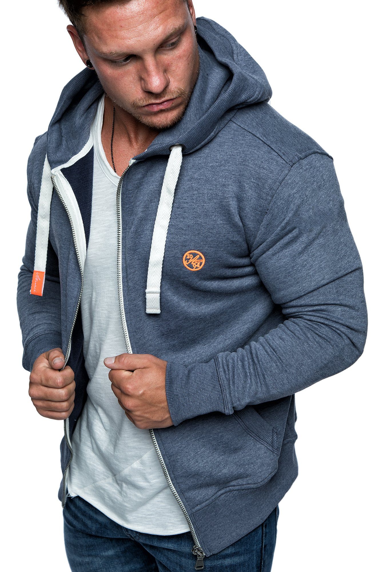 Amaci&Sons Kapuzenpullover TALLAHASSEE Herren Zipper Hoodie Herren Basic Kontrast Sweatjacke Pullover Hoodie Sweatshirt – Bild 4 von 5