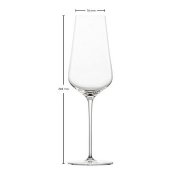 Zwiesel Glas Champagnerglas Duo Champagnergläser 378 ml 6er Set, Glas