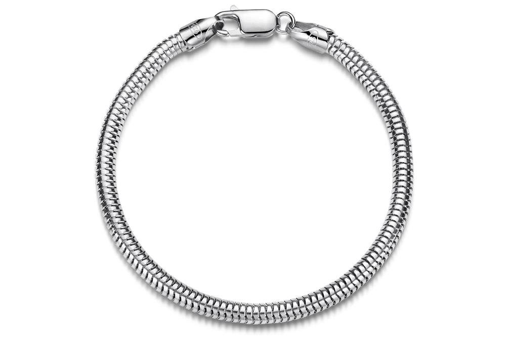 Silberkettenstore Silberarmband Schlangenkette Armband 4mm - günstig online kaufen