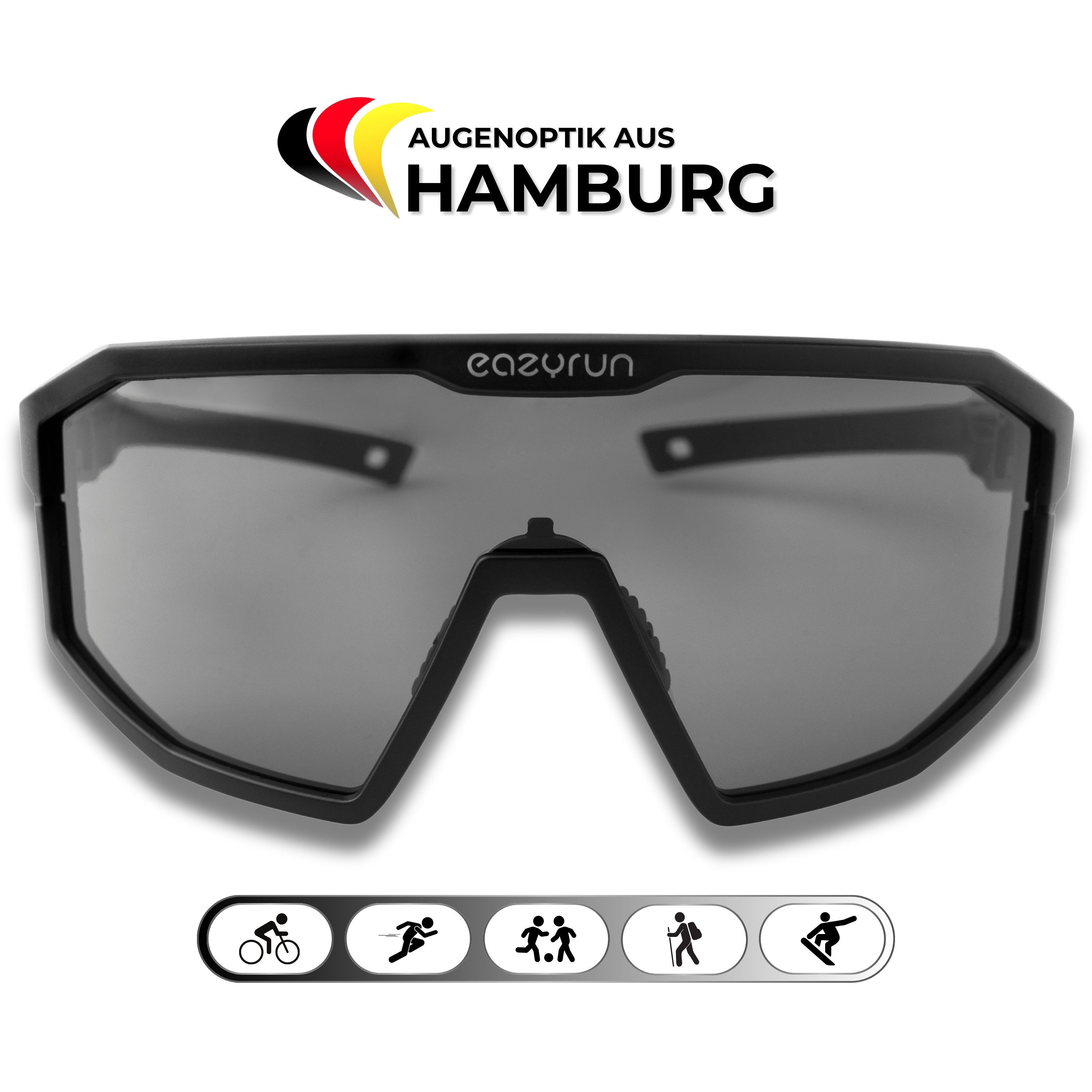 Fahrradbrille, Sportbrille, Unisex Design, Für Sport, Rad, Laufen, MTB & Outdoor