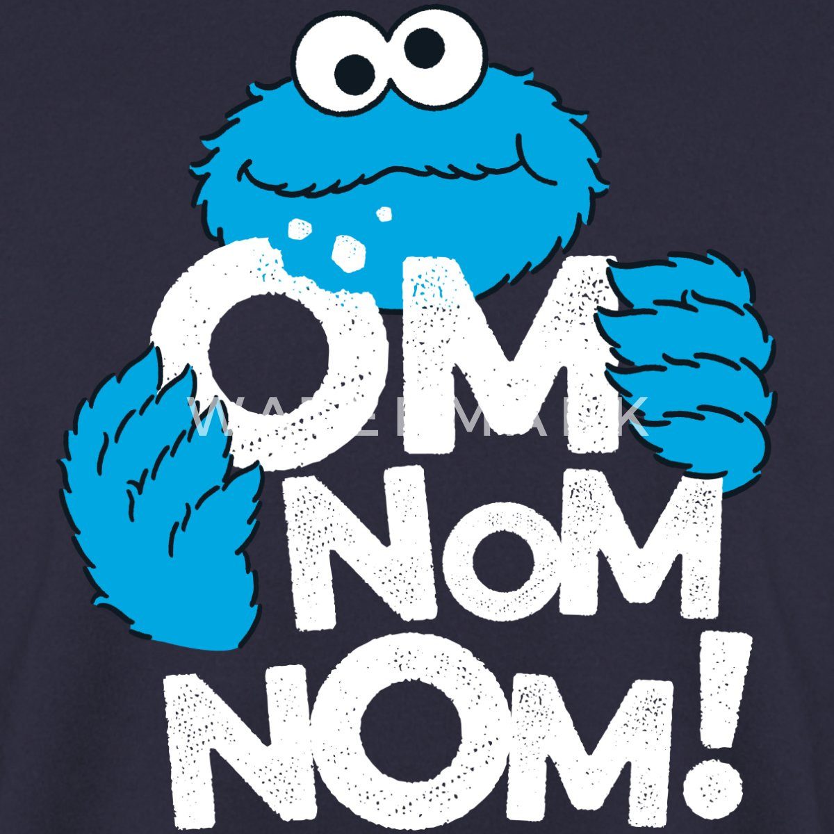 Spreadshirt Sweatshirt Sesamstraße Krümelmonster Om Nom Nom Unisex Pullover (1-tlg)