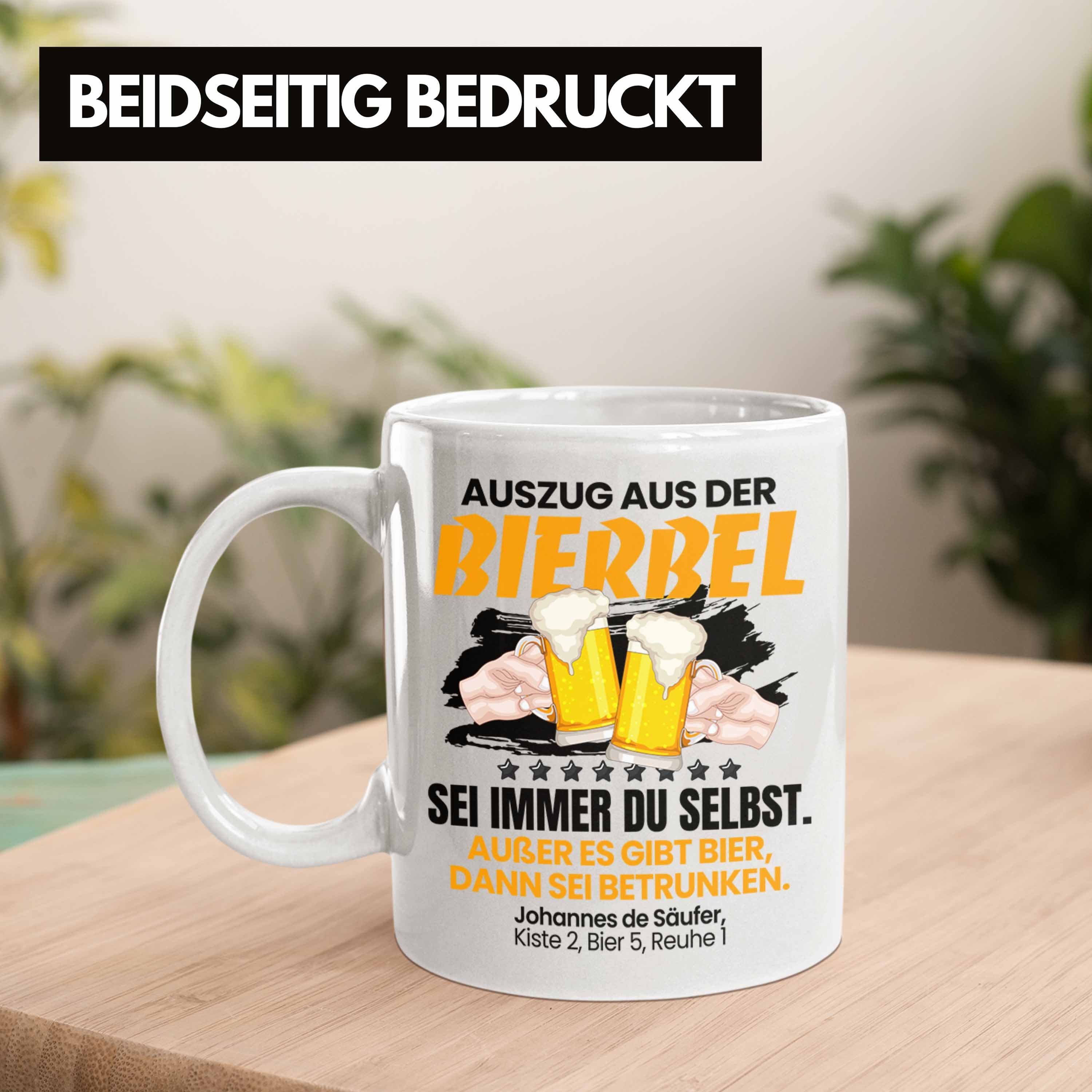 S Weiss Bierbel Männer Auszug Bier-Liebhaber Trendation Tasse Geschenkidee Tasse Geschenkidee