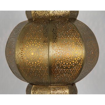 Casa Moro Deckenleuchte Orientalische Lampe Hayat gold mit E27 Fassung im Antik-Gold Look, ohne Leuchtmittel, Prachtvolle Pendelleuchte wie aus 1001 Nacht