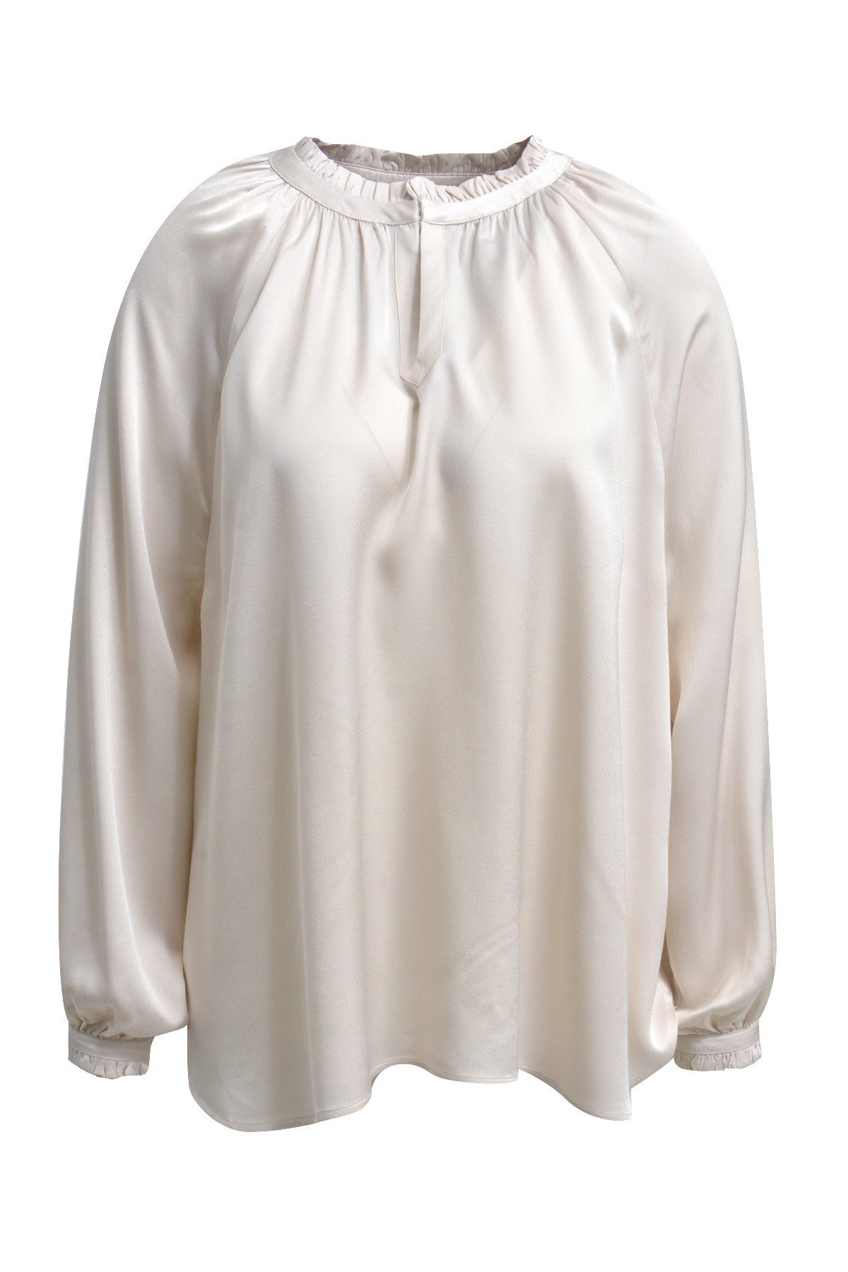 Milano Italy Blusentop BLOUSE W V-NECK AND RUFFELS AND GAT