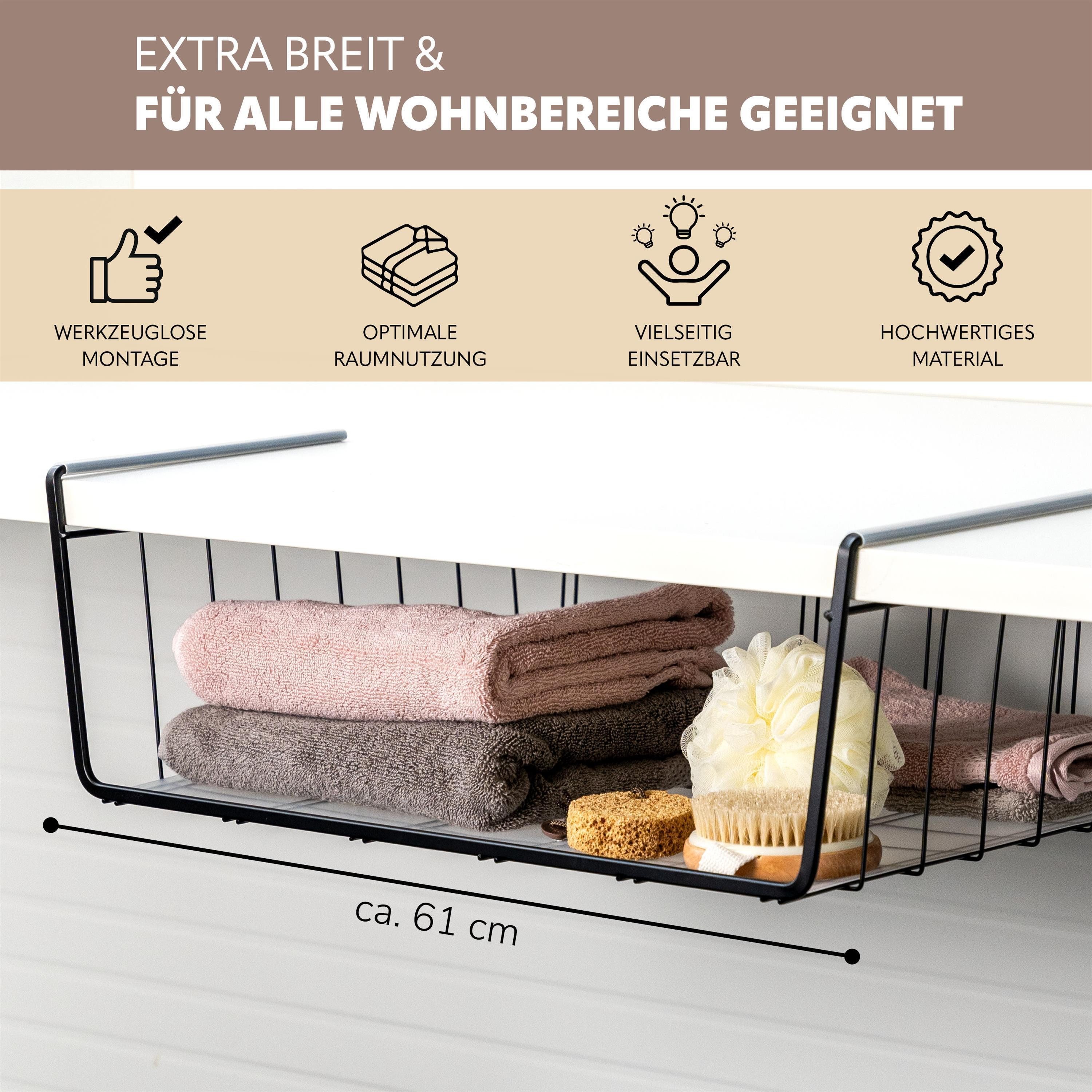 eluno Einhängekorb Maxi-Schrankkorb inklusive Einlegeboden und Kratzschutz (1 St)