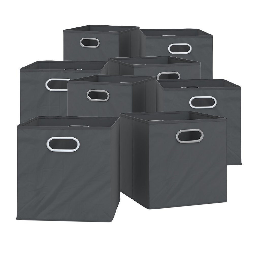 Vicco Faltbox, Anthrazit, 30 x 30 cm 8er Set