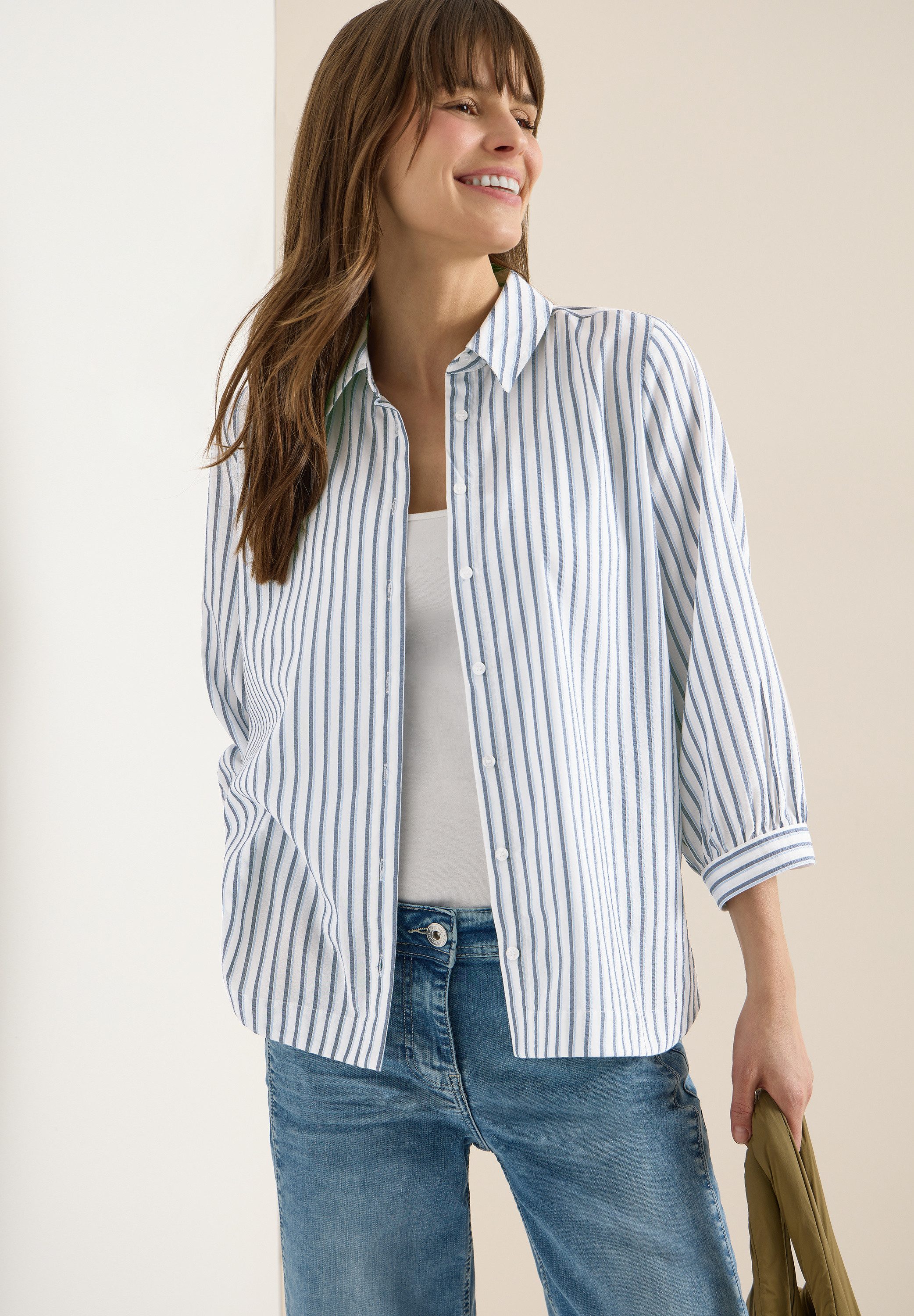 CECIL Hemdbluse mit Streifen Muster günstig online kaufen