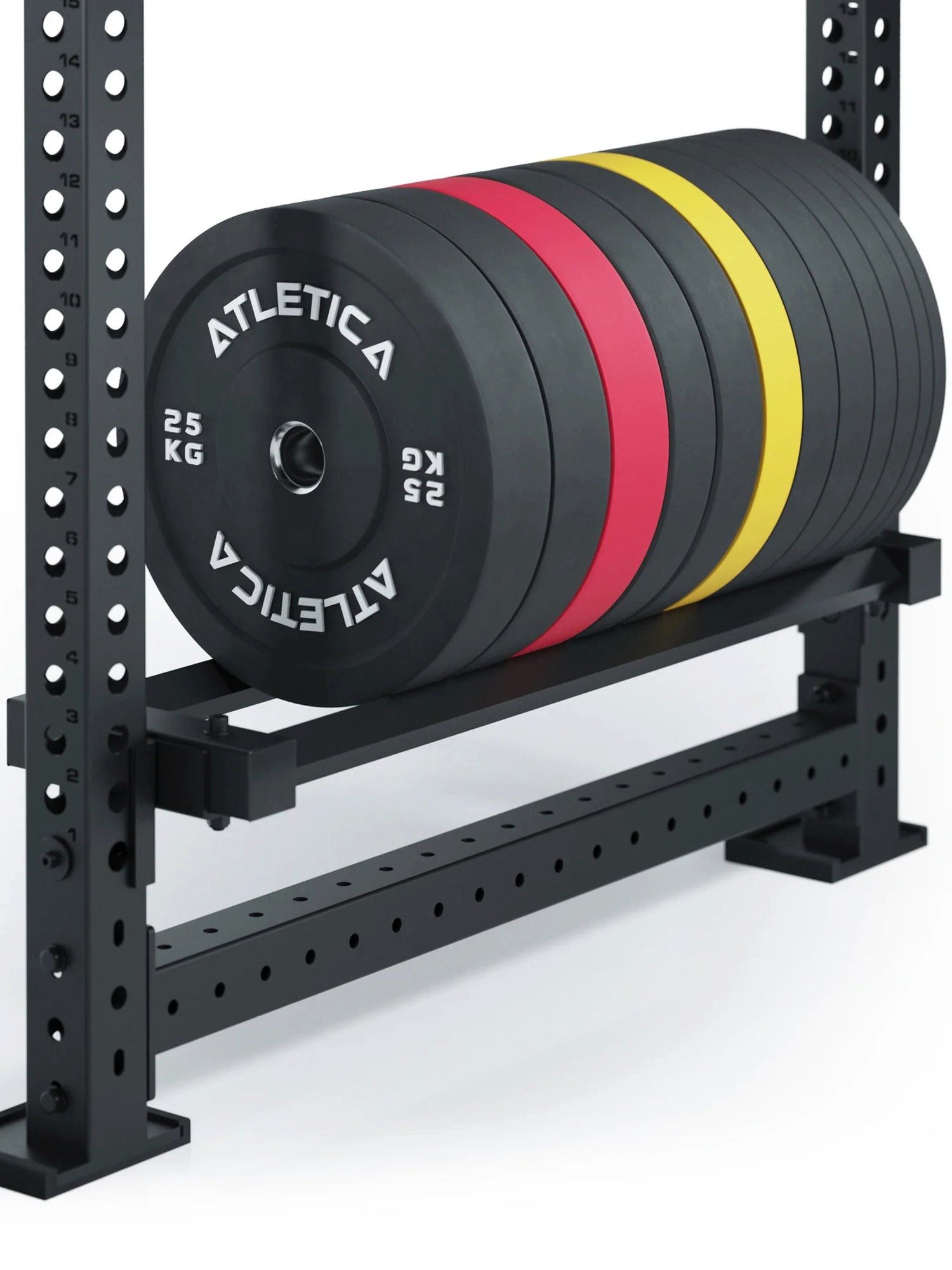 ATLETICA Power Rack R8 Ablage für Bumper Plates und Wallballs, Hohe Tragkraft