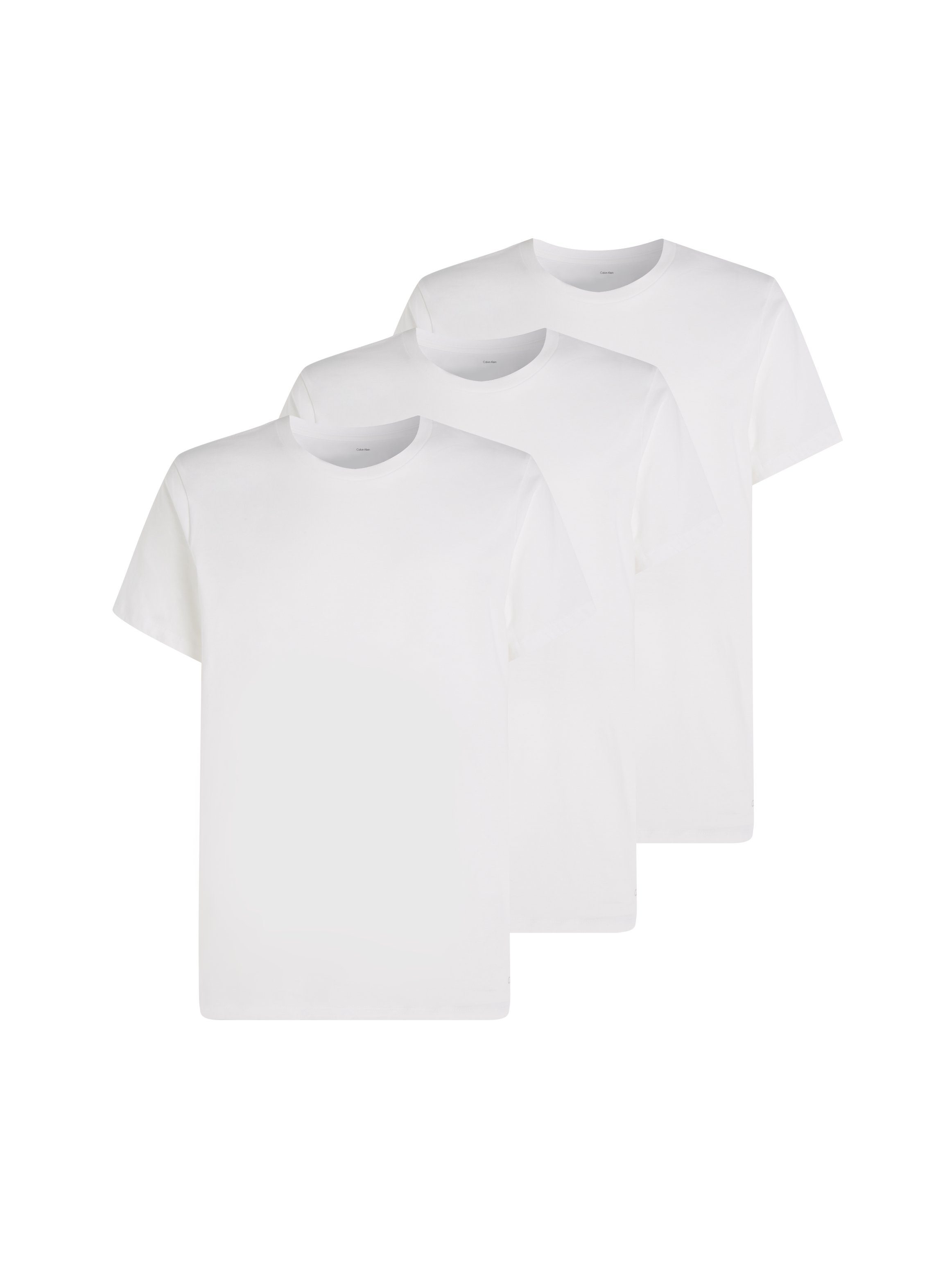 T-Shirt uni Calvin Klein (3er-Pack) weiß Underwear