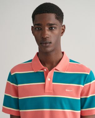 Gant Businessshirt Mehrfarbig gestreiftes Piqué Poloshirt