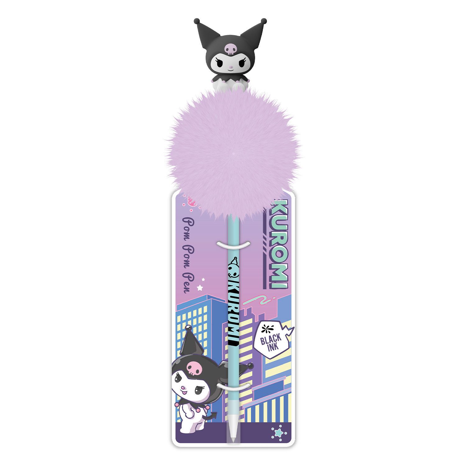 Tintenfeinschreiber Sanrio Kuromi - Stift Pom Pom