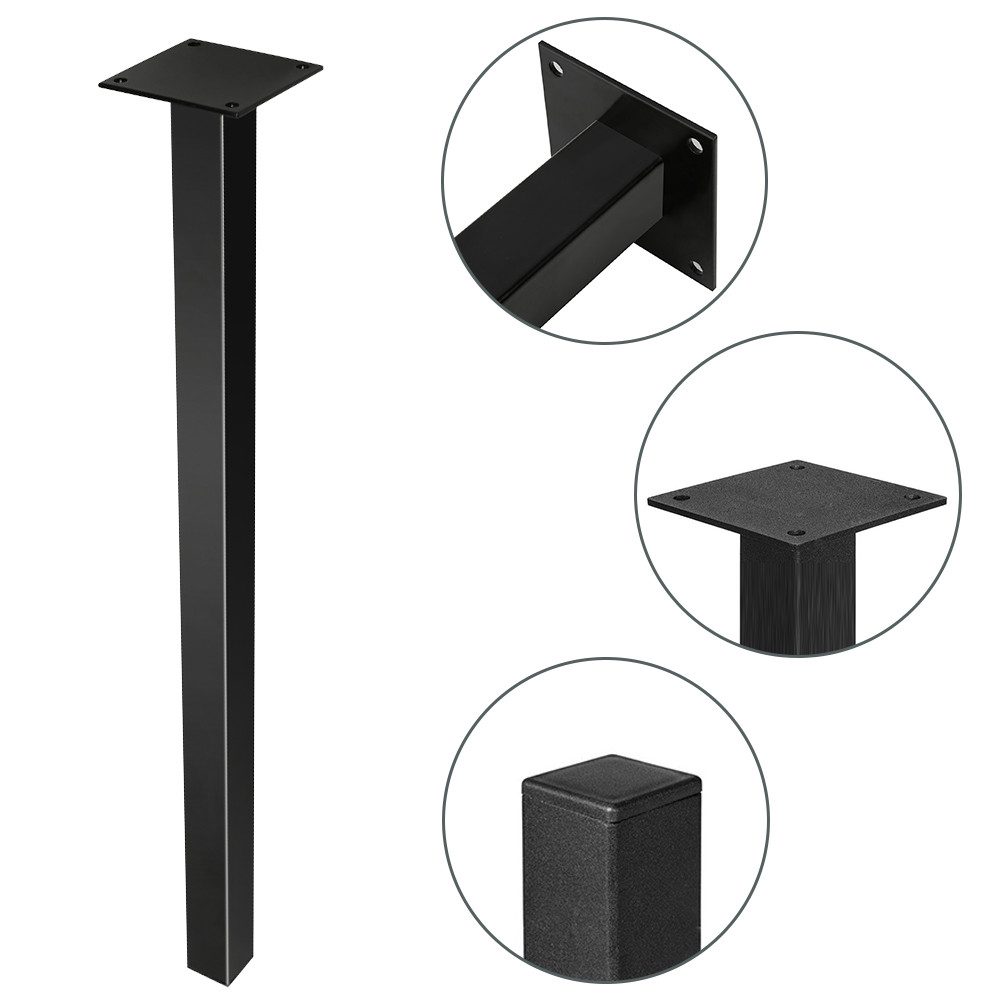 JEOBEST Tischbein 4 Stück Tischbeine Metall Möbelfüße, Höhe 90cm, DIY Möbel Tischfüße, für Couchtisch, Schreibtisch, Nachttisch, Bank – Bild 5 von 5