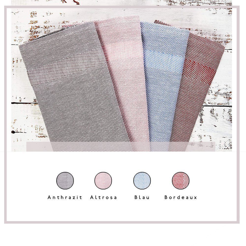 søstre & brødre Geschirrtuch 4er Set Geschirrtücher, (4er Set Geschirrtuch Grubentuch, 100% Baumwolle - MADE IN EUROPE, Sehr saugfähig - Premium Qualität, 4-tlg), Dobby-Design 50x70cm