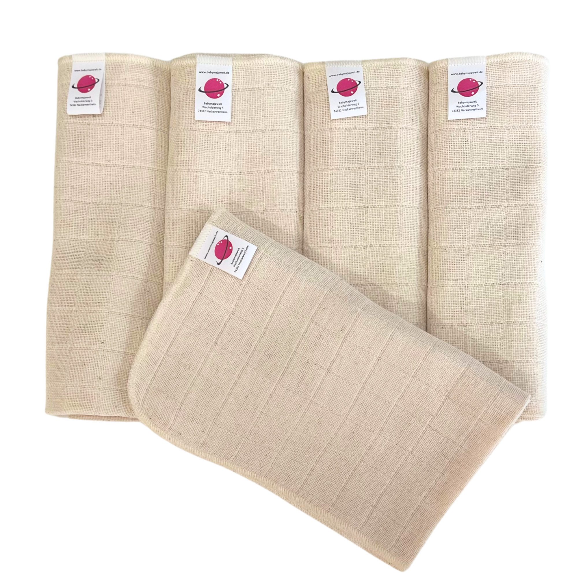 Waschlappen Waschlappen Mull Waschlappen 40 x 40cm, Premium 5 Stück