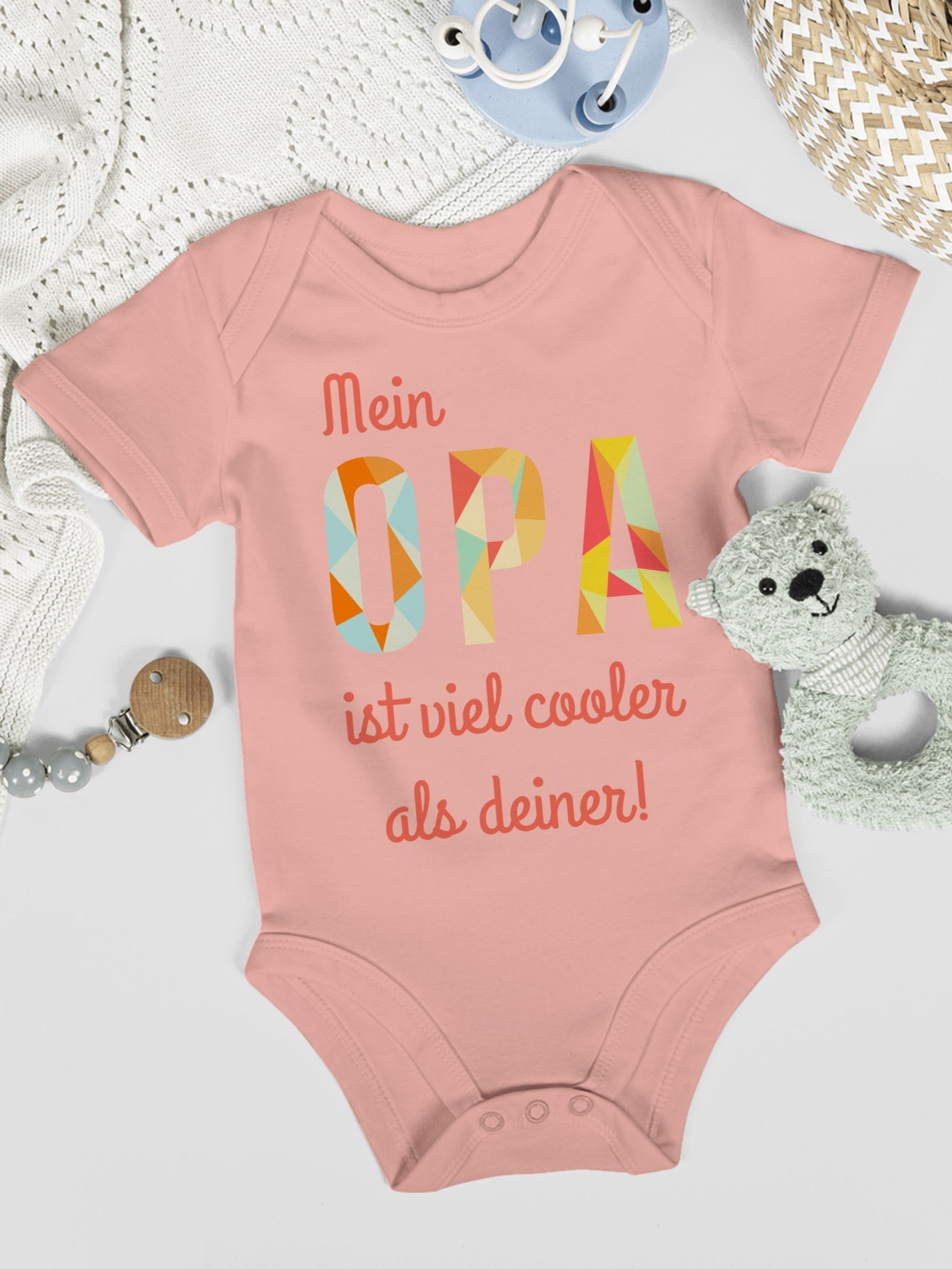 Babyrosa viel Shirtracer Opa Shirtbody & Baby Mädchen cooler Junge Strampler ist als 3 deiner Mein