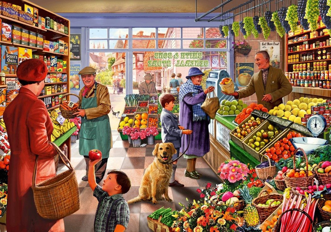 Bluebird Puzzle Puzzle Village Greengrocer, Puzzleteile