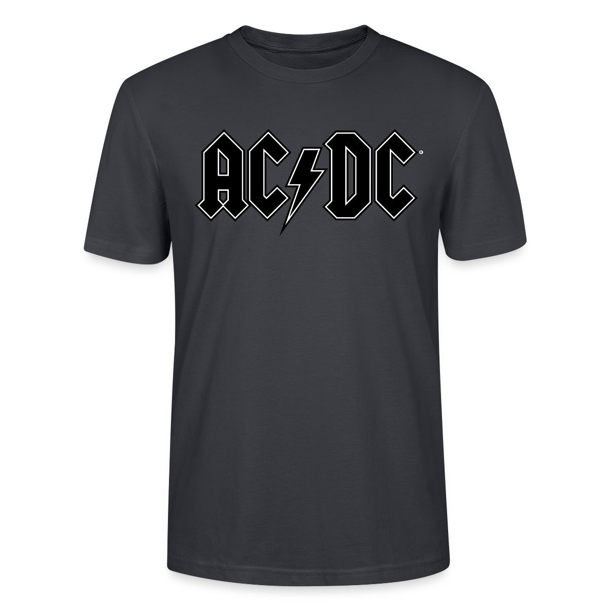 Spreadshirt T-Shirt AC/DC Schwarzes Logo Mit Blitz Unisex Bio T-Shirt (1-tl günstig online kaufen