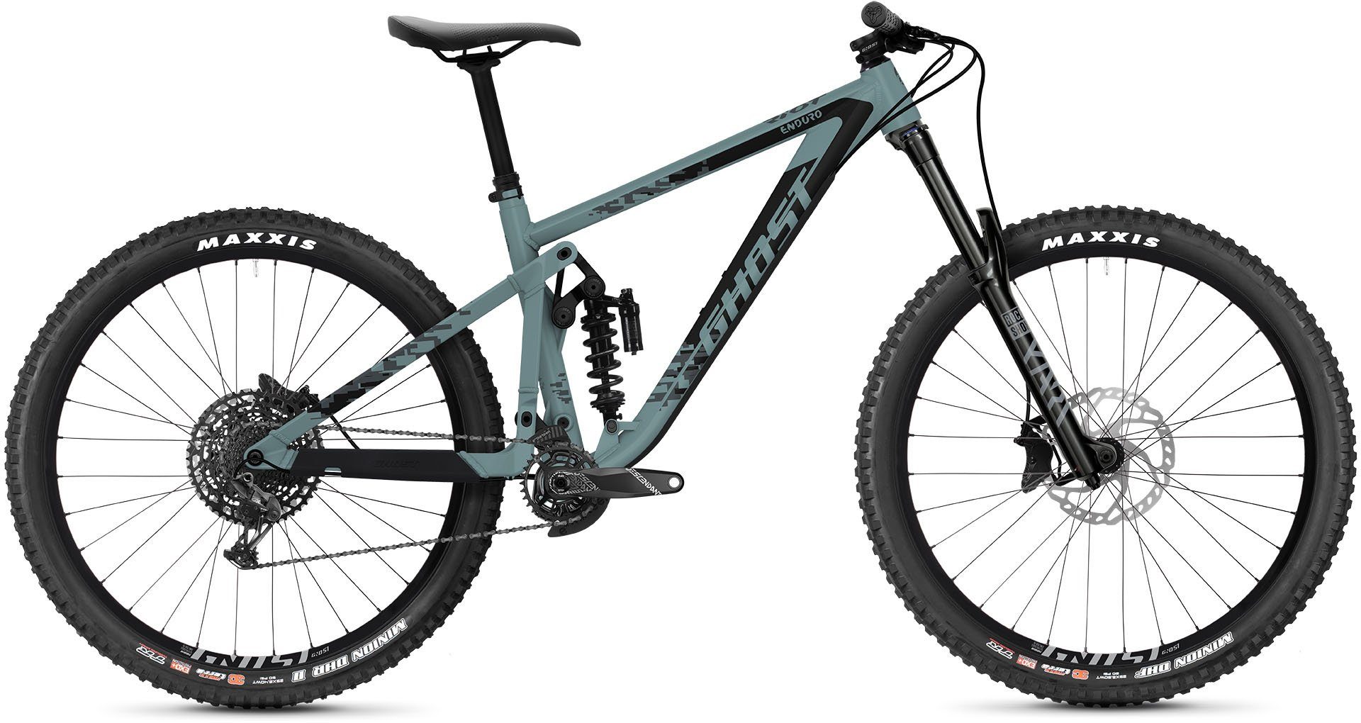 Ghost Mountainbike Riot Enduro AL Essential, 12 Gang SRAM GX Eagle Schaltwerk, Kettenschaltung, für Damen und Herren, Kettenschaltung